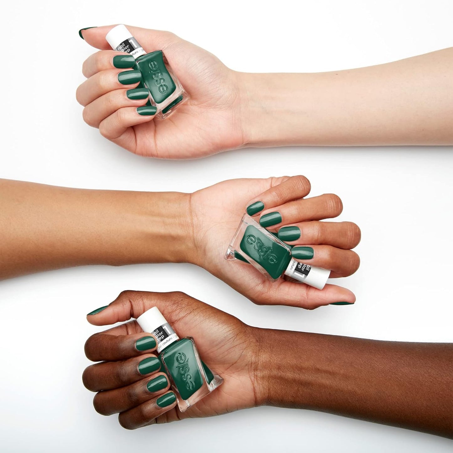 essie gel couture, Long-Lasting Nail Polish, 8-free Vegan, Fashion Freedom, Green, In-Vest In Style, 0.46 fl oz