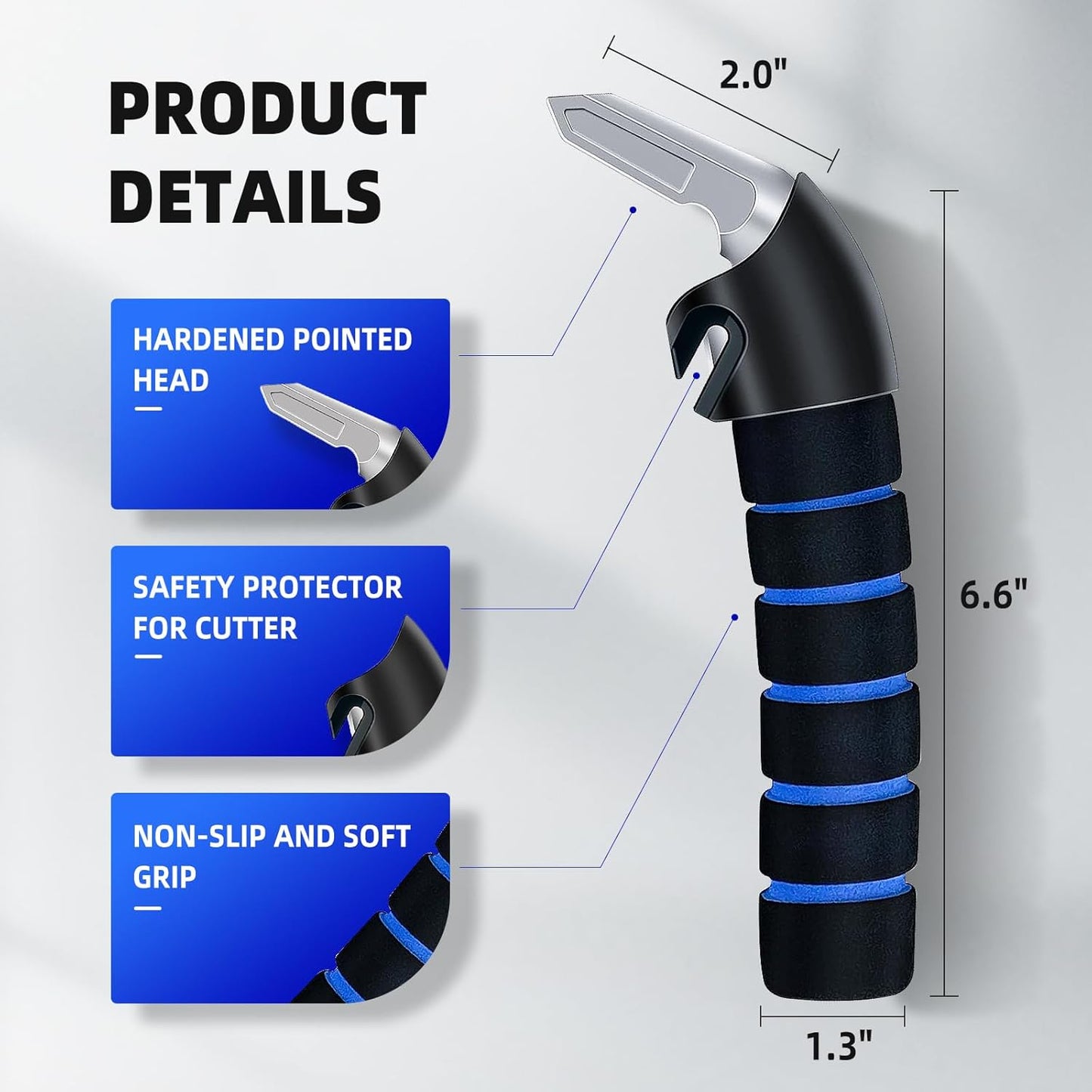 Car Handle Assist for Elderly Car Door Handle, Mobility Car Assist Transfer Support Handle, Multifunction Automotive Grab Handles, Aids for Disabled and Elderly（1Pack, Blue）