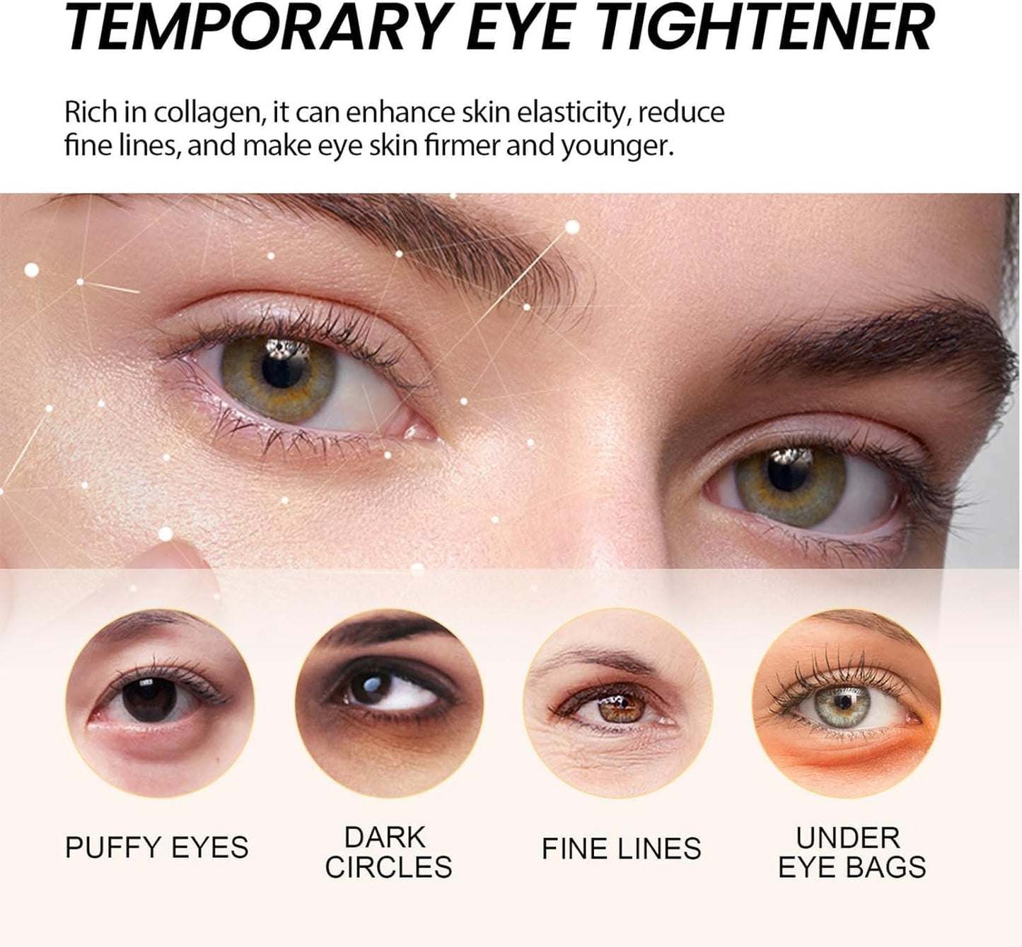 Berbax Eye Cream, Temporary Eye Tightener, Eye Tightener Cream, Nuclei Firm Under Eye Firming(2 * 30 ML)