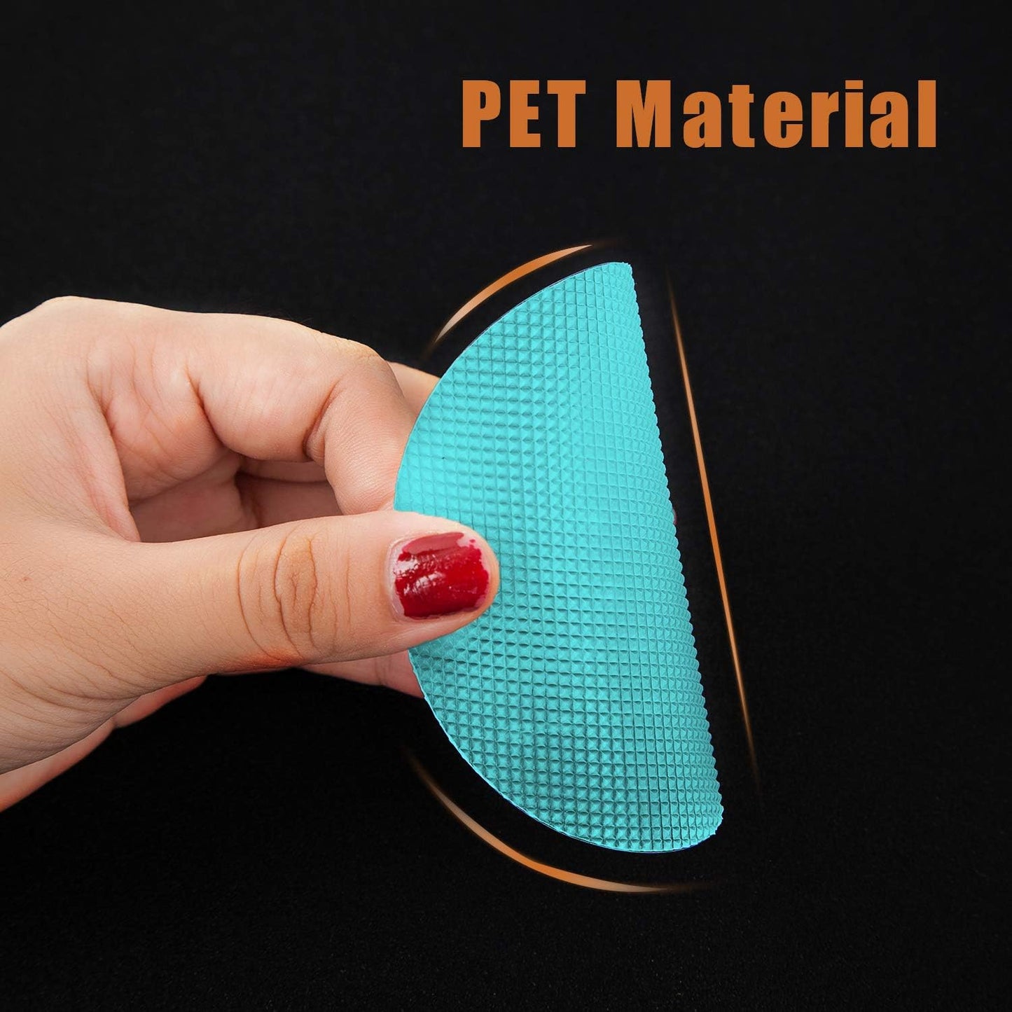 Non-Slip Bathtub Stickers, 24 PCS Safety Bathroom Tubs Showers Treads Adhesive Decals Scraper (Blue)