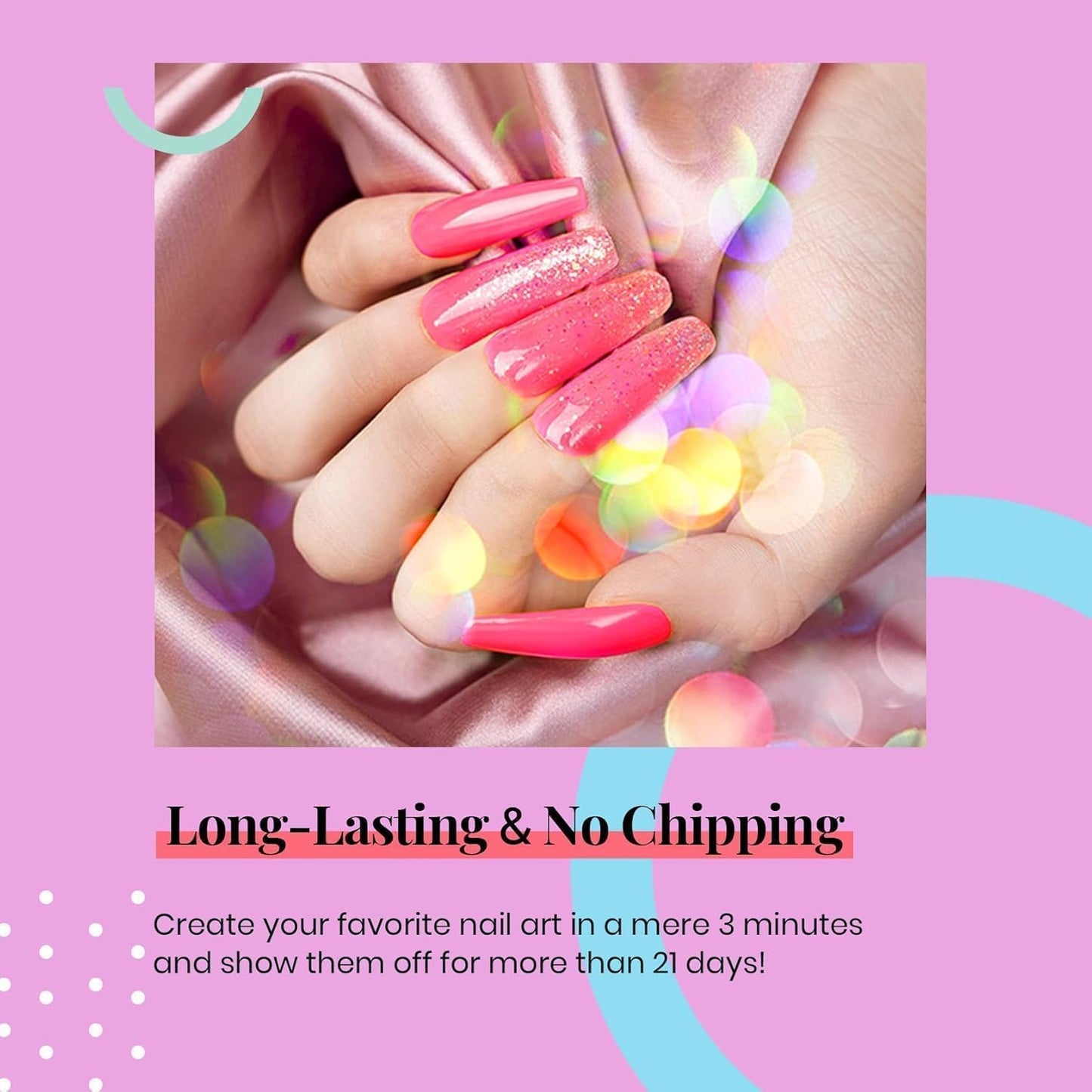 Beetles Hot Pink Gel Nail Polish 1Pcs 15ml Neon Pink Gel Nail Polish Bright Color Soak Off Uv LED Nail Lamp for Women DIY Manicure Gifts for Mom
