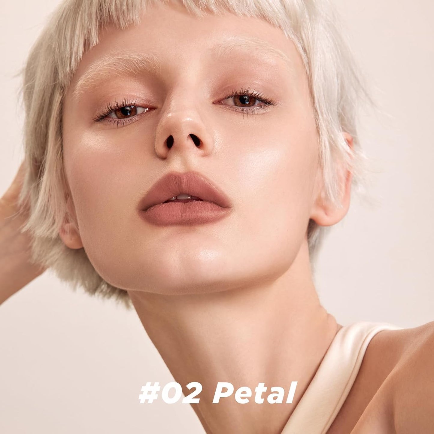 ITY Velvet Matte Finish Lip Stain-Mousse Textured Lip Clay, Nude Shade, Conceals Lip Lines, Rich Pigment Lip Tint Lipsticks, 0.14 oz (4g) in Petal