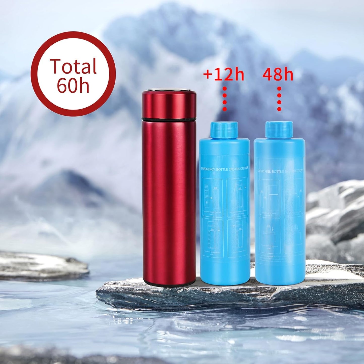 60H Medicine Cooler TSA Approved Temp Display Insulin Pen Travel Cooler Medication Cooler for Travel Diabetic Cooling Case Insulin Pens Cooler Travel CASE Medicine Cooler Box (Champagne Golden)