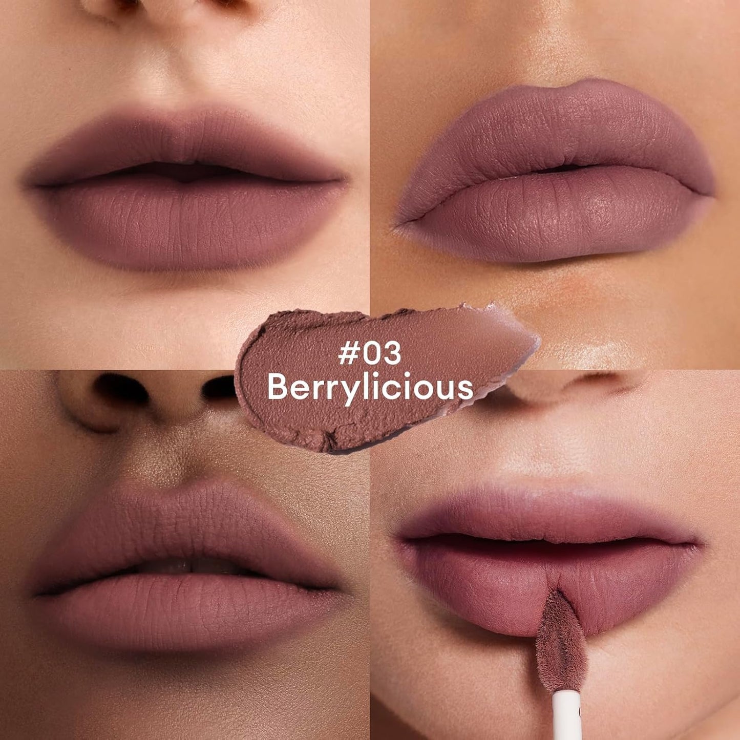 ITY Velvet Matte Finish Lip Stain-Mousse Textured Lip Clay, Red Shade, Conceals Lip Lines, Rich Pigment Lip Tint Lipsticks,0.14 oz (4g) in Berrylicious, Ginger.