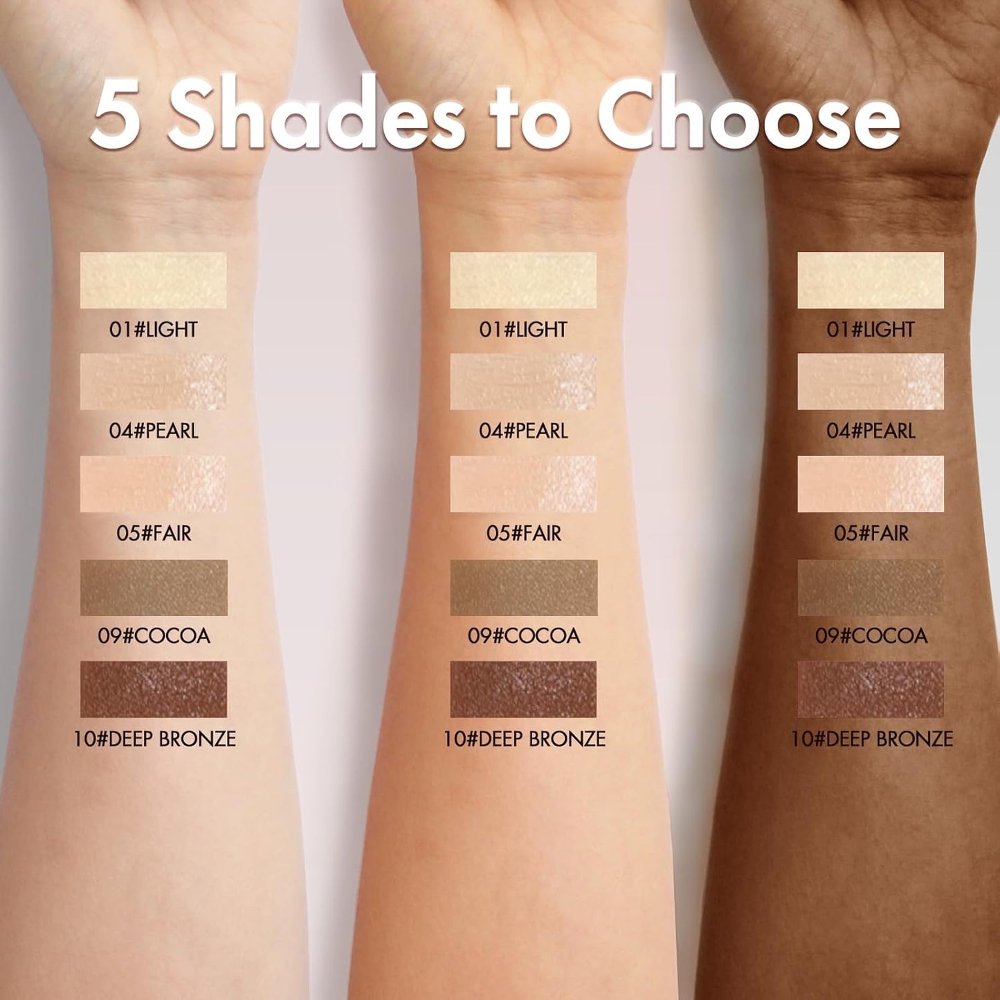 Liquid Concealer Stick Makeup, Hydrating and Lightweight for All Day, Full Coverage 10# DEEP BRONZE