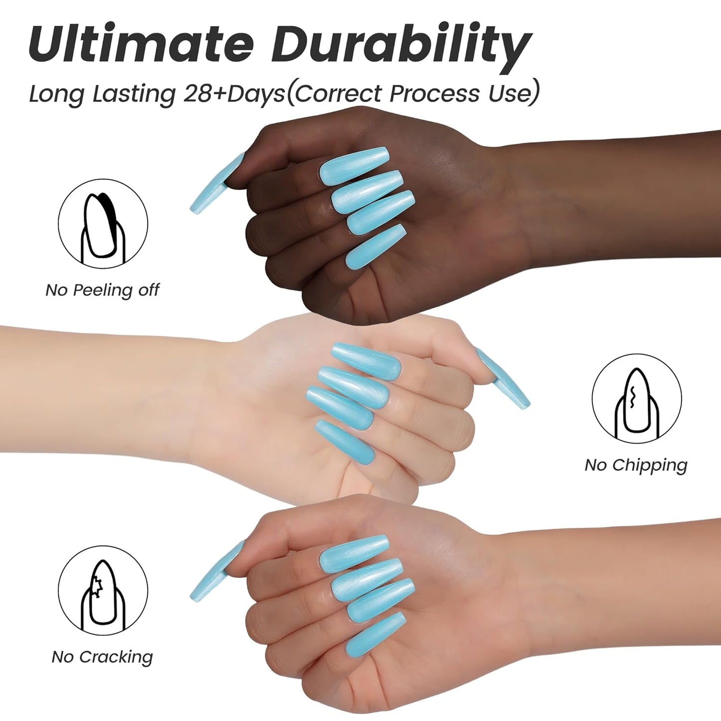 YTD Likomey Pearl Light Blue Glitter Gel Nail Polish,15ml Soak Off UV Nails Gel,Pearlescent Shimmer Shiny Sparkly Salon Home DIY UV Manicure Nail Art Varnish,SF437