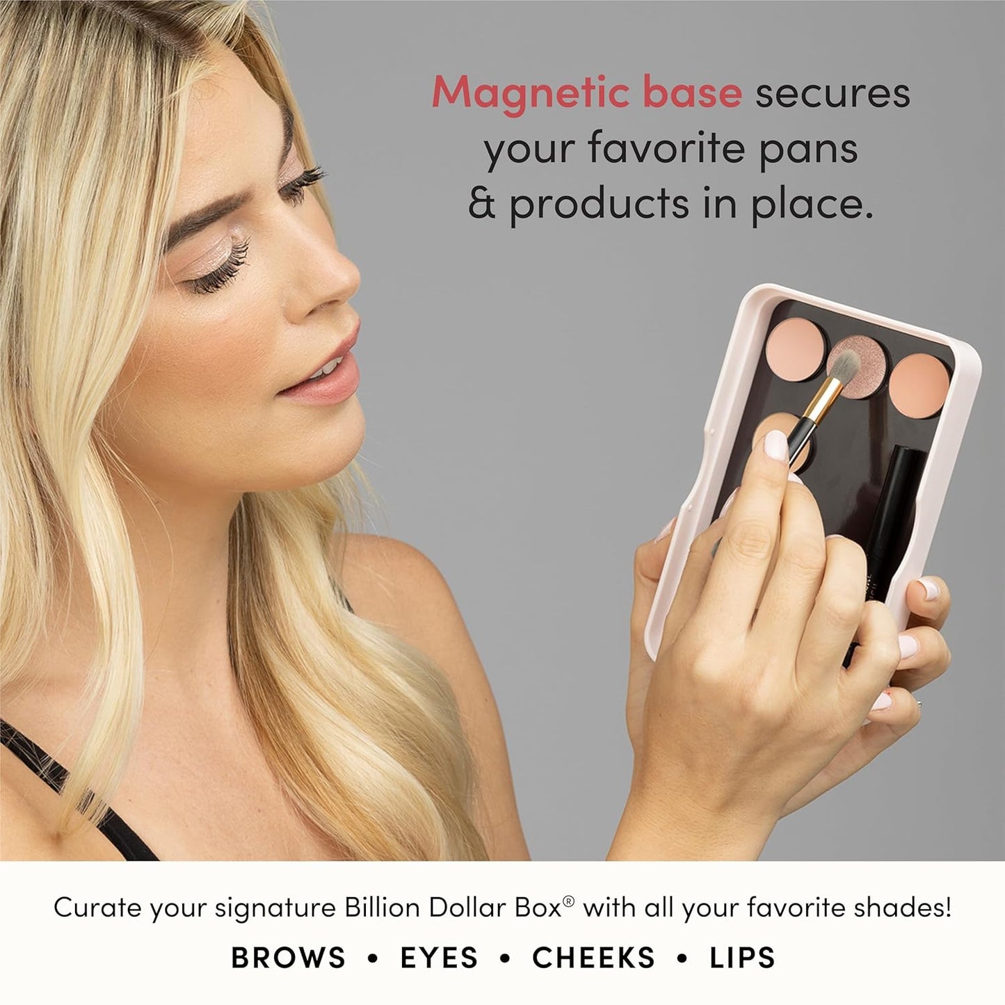 Billion Dollar Brows Beauty Box, All-in-One, Customizable, Sustainable, Convenient, Full Face Makeup Palette, Cruelty Free (Beauty Box)