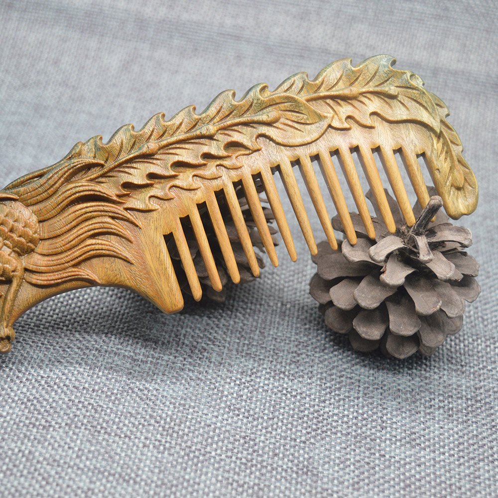 Xuanli® 2 pcs Natural SandalWood Comb Hair Care Anti Static Wooden Hair Massage Natural Brush Beard Comb (M014)