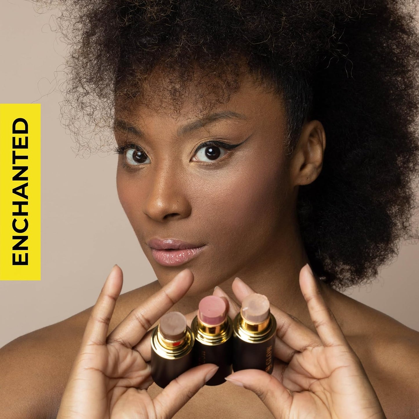 Cream Contour Stick Set – Blush, Bronzer & Highlighter Trio | Hydrating, Buildable, High-Pigment Makeup with Shea Butter & Vitamin E | Phoenix Beauty Gift Set (Enchanted)