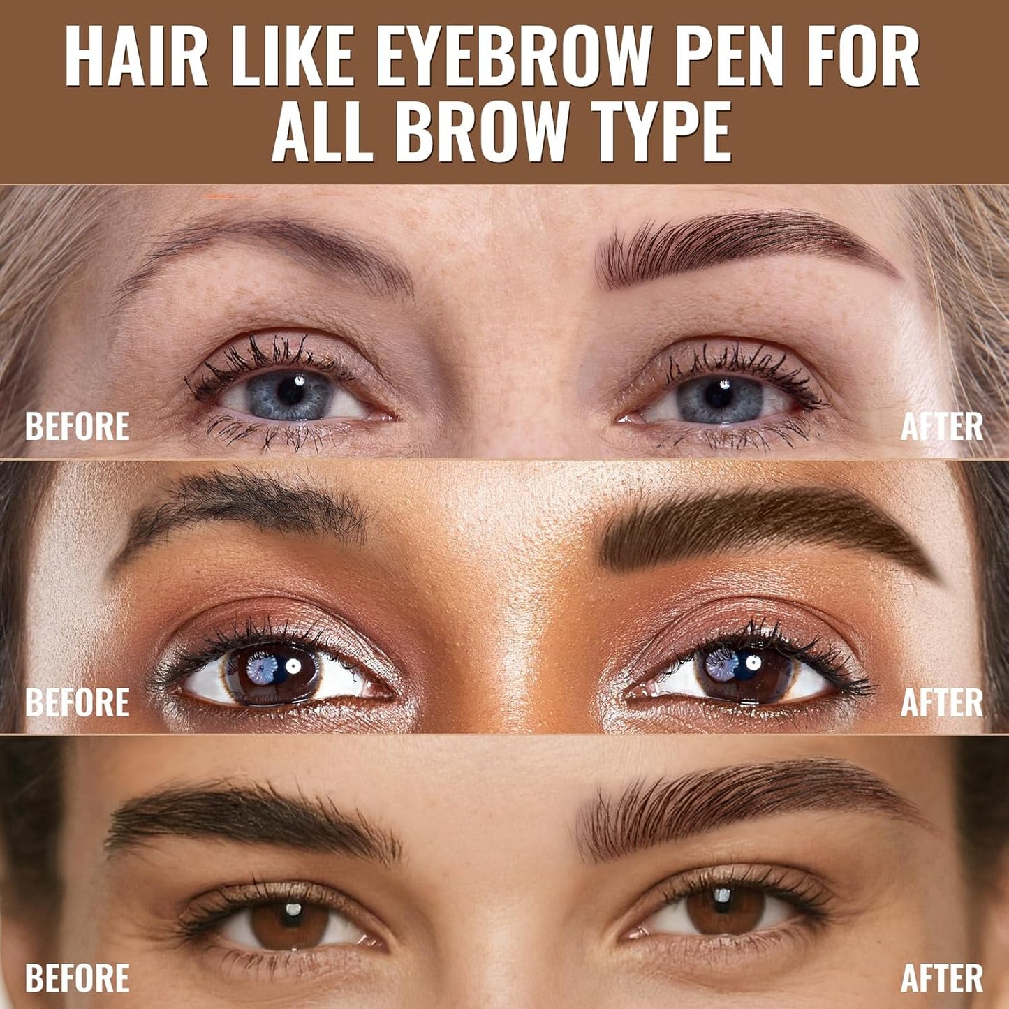 iMethod Eyebrow Pen - Eyebrow Pencil,2-in-1 Eyeliner Dual-Ended Microblading Eyebrow Pencil Long Lasting Waterproof Hair-Like Brow Pencil,with Eyebrow Brush,Eyebrow Pencils for Women,BlackBrown