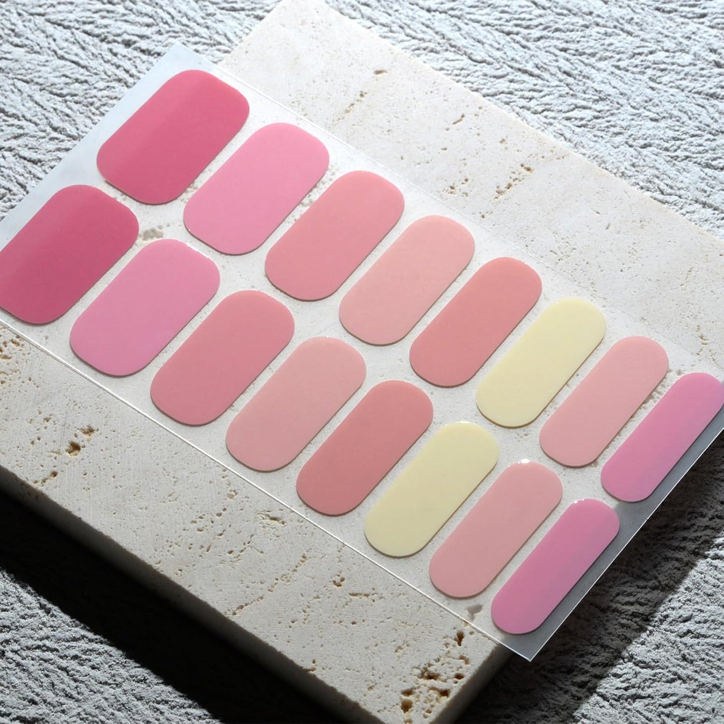 Nail Polish Strips, 32PCS Salon Quality Wraps, Long Lasting Gel Nail Stickers for Women Easy Apply& Remove (Straberry Milktea)