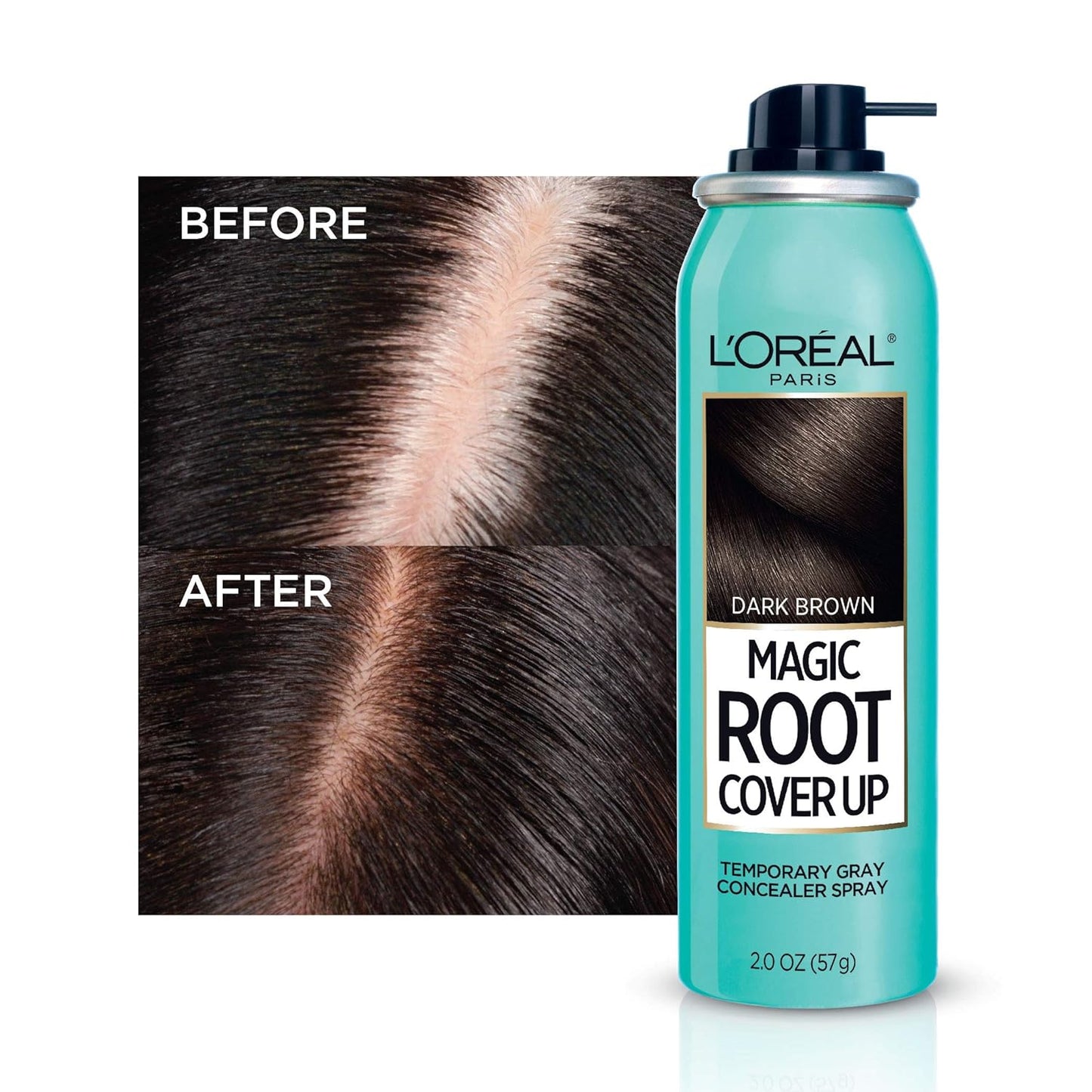 L'Oreal Paris Hair Color Magic Root Cover Up Temporary Colored Concealer Spray for Gray Roots, Lightweight formula, Ammonia and Peroxide Free, Light to Medium Blonde, 2 count