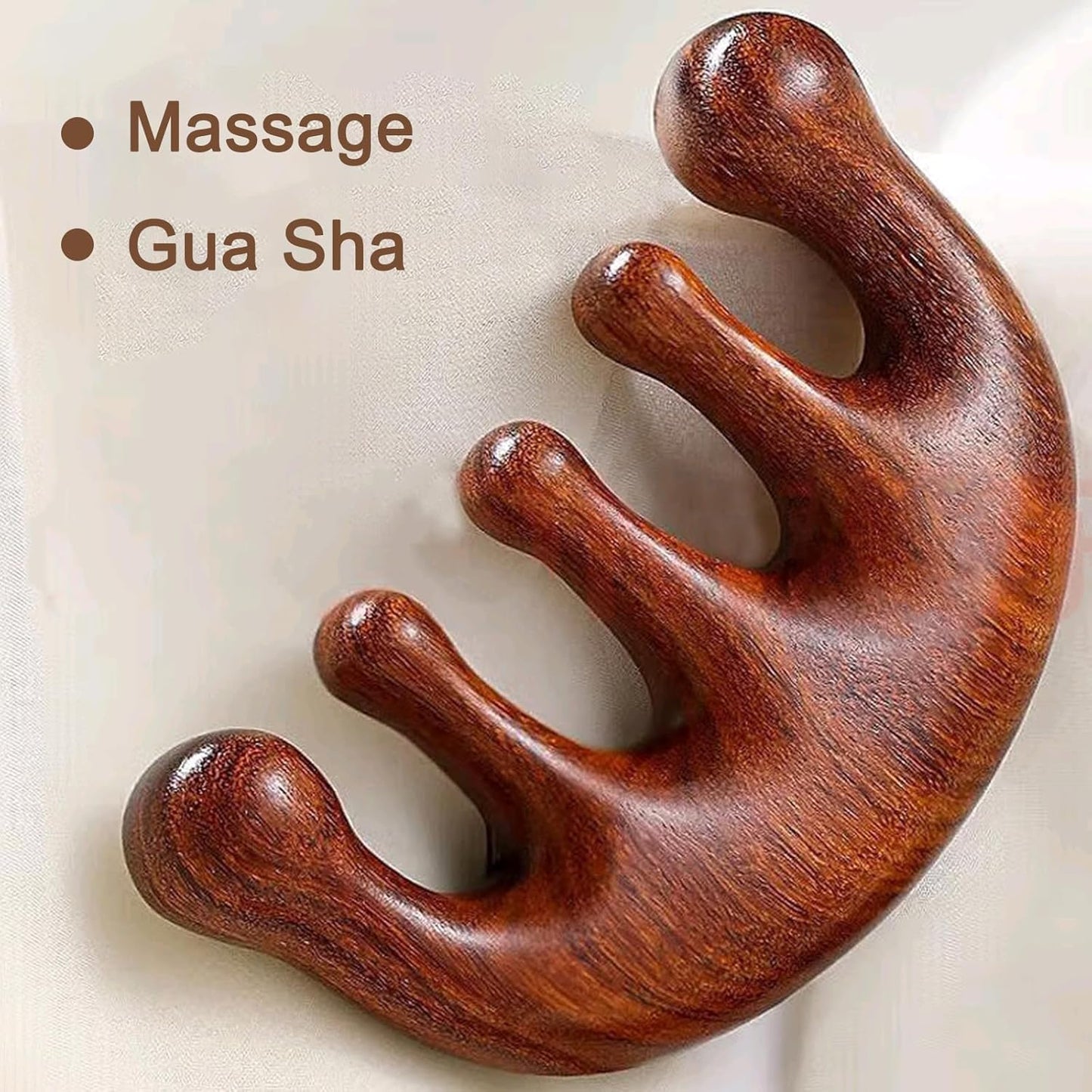 Wooden Scalp Massager Comb & Head Massage Tool, Scalp Gua Sha Wooden Combs for Women and Men (Classic Comfort)