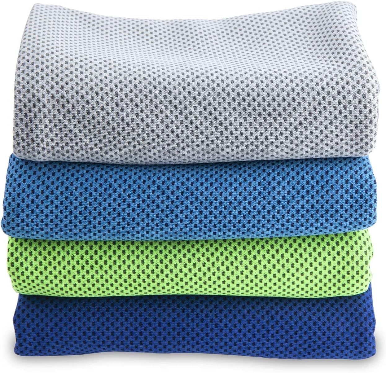 4 Packs Cooling Towel (40"x 12"), Ice Towel, Microfiber Towel, Soft Breathable Chilly Towel Stay Cool for Yoga, Sport, Gym, Workout, Camping, Fitness, Running, Workout & More Activities (Multicolor)