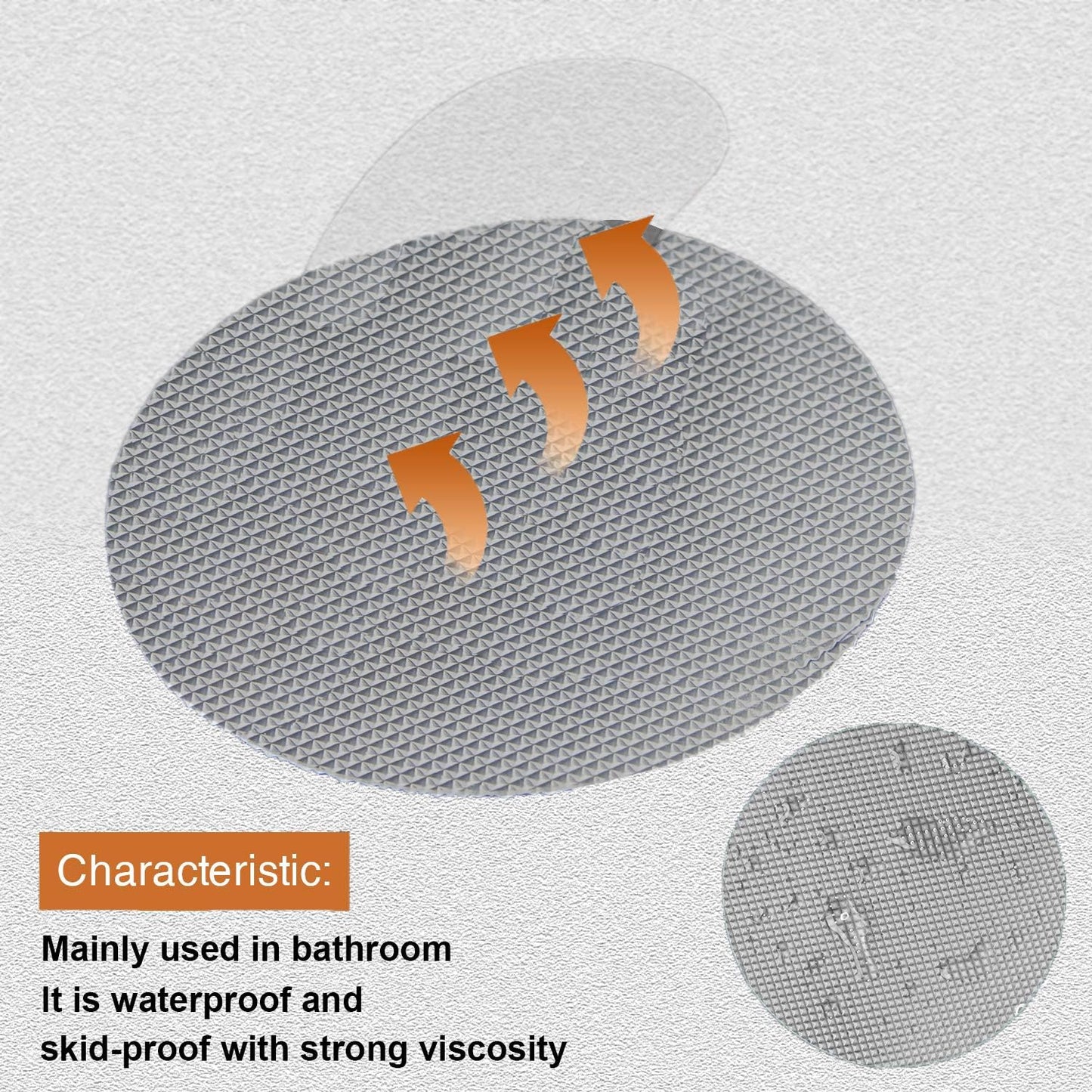 Non-Slip Bathtub Stickers, 24PCS Safety Bathroom Tubs Showers Treads Adhesive Decals Scraper (Gray)