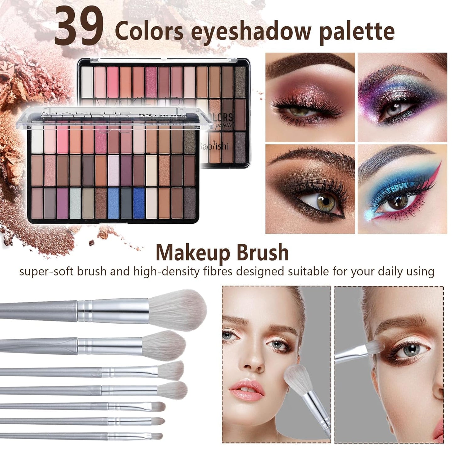30 Pieces Makeup Kit for Women Full Kit, TooAemiS Professional Makeup Kit for Teens or Adult, All in One Makeup Sets Include Eyeshadow Palette Lipstick Concealer Foundation Mascara Loose Powder Etc