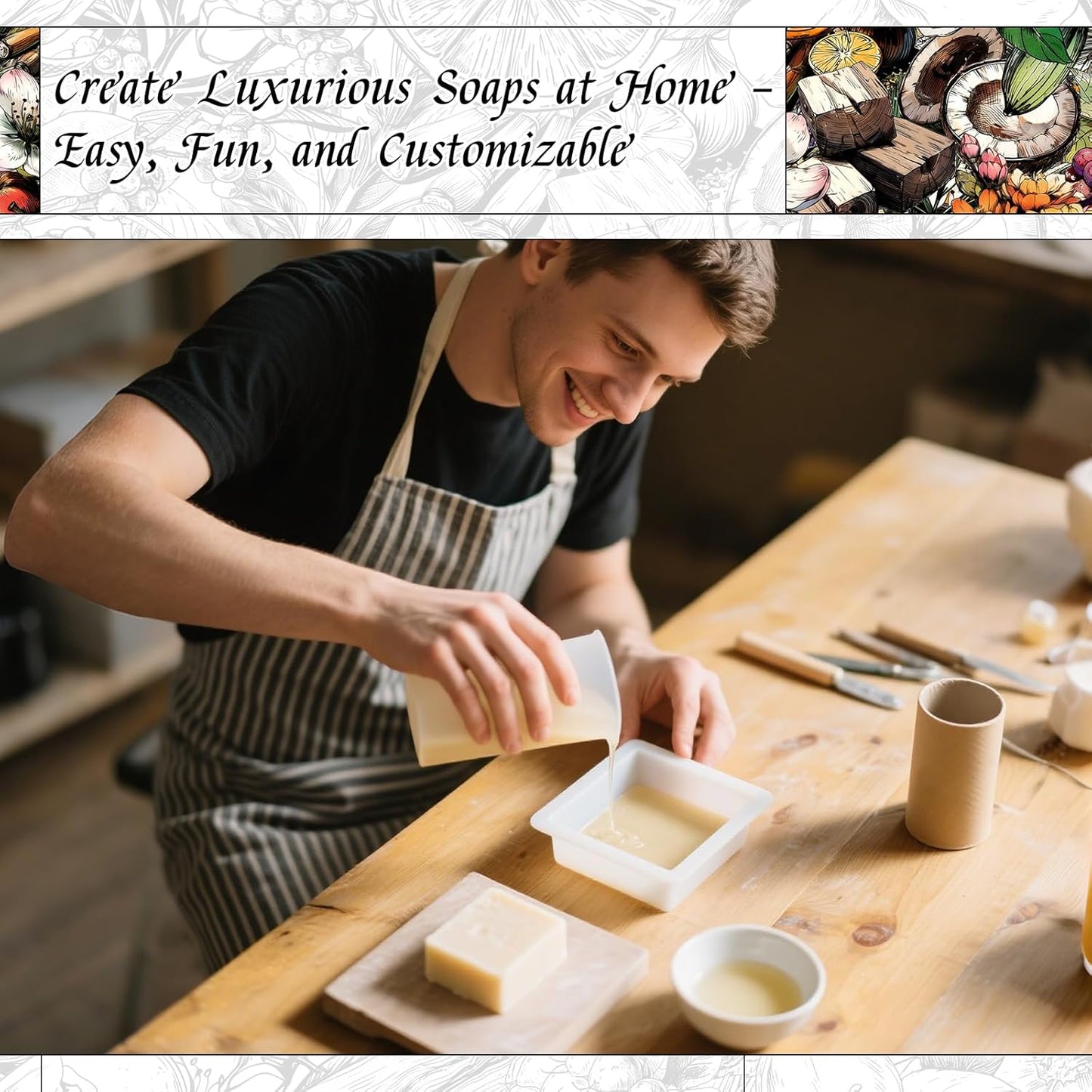 HIQILI Floral Oath Eternal Fragrance Oil, Jasmine & Peach Scents, Perfect for Soap & Candle Making, Essential Oil Diffusers, Skin and Body Scenting - 1 Fl Oz