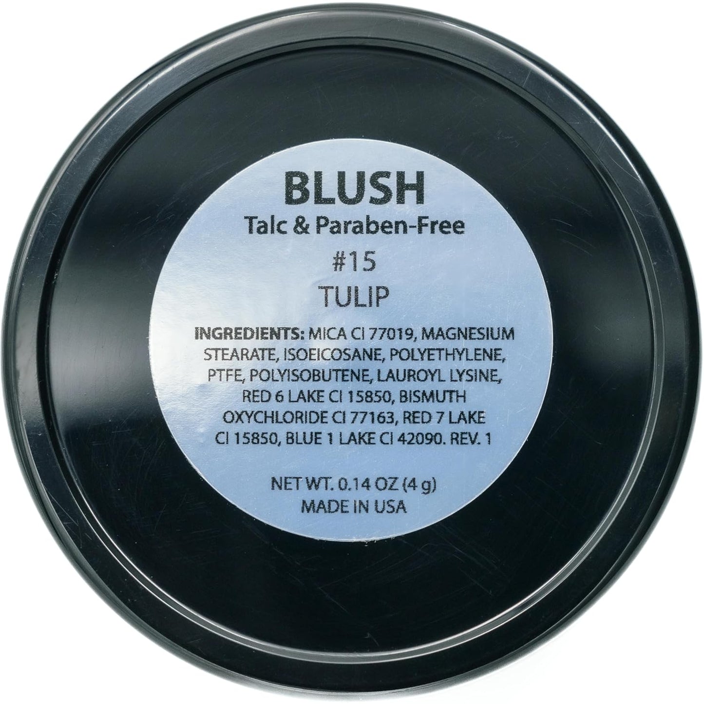 Tulip Deep with Tints of Coral Red Purple Magenta Blush Pressed Cheek Blush Color Contour Powder, Talc & Paraben Free, 4 Grams, No Animal Testing & Cruelty Free