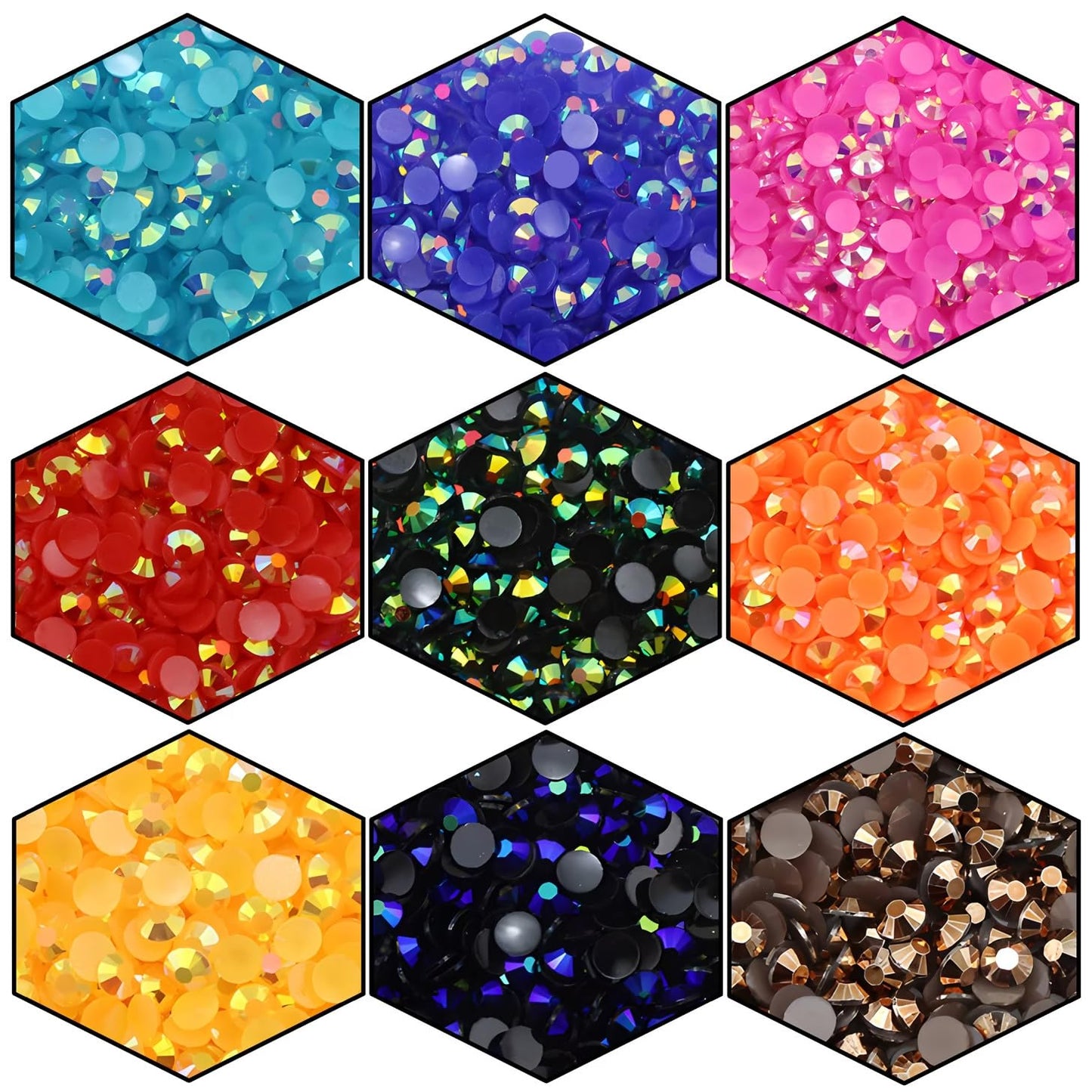 4500 Pcs SS6 2mm AB Flatback Rhinestones for Nails Art Crafts Glitter Round Shine Gems Crystals DIY Clothes Shoes （Purple AB）