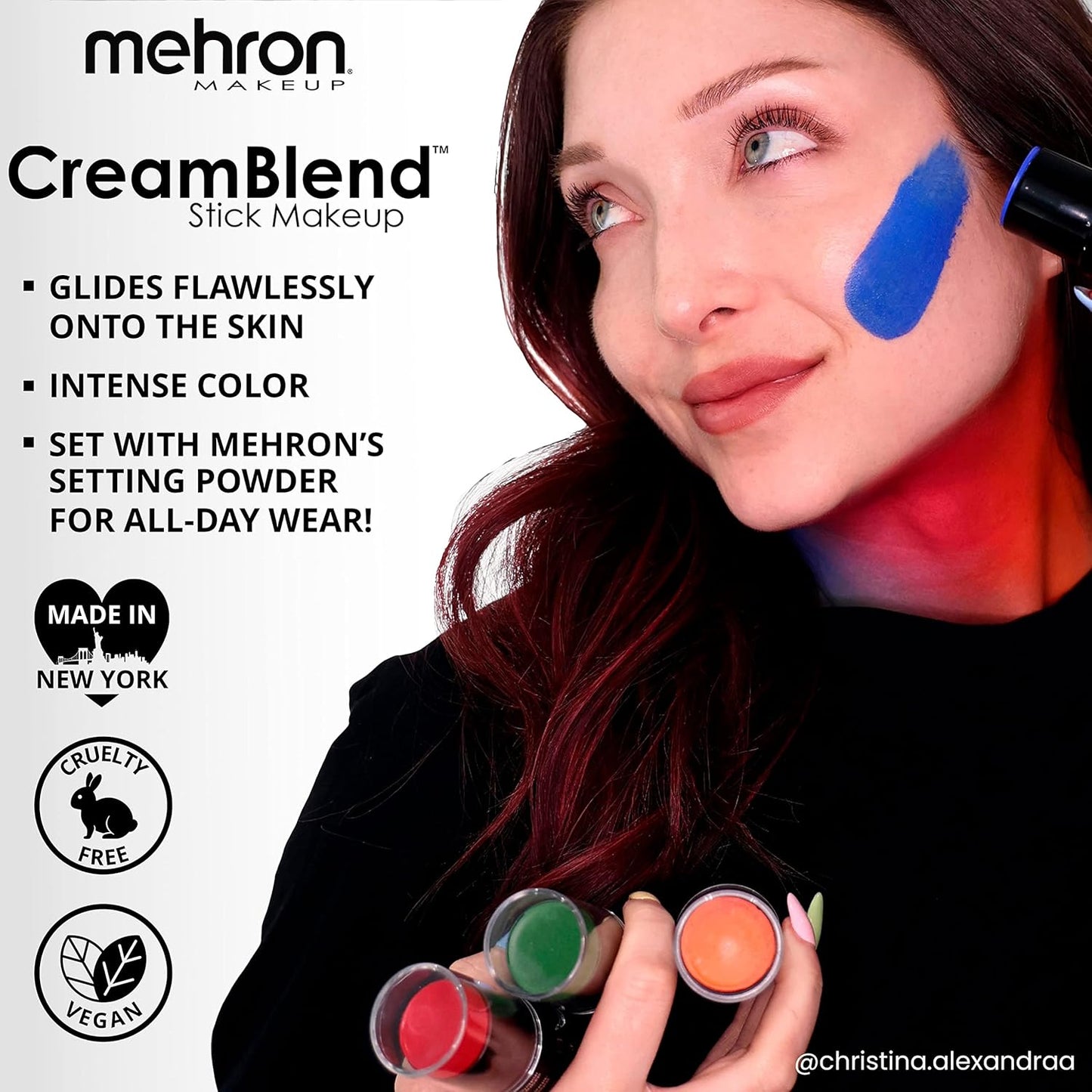 Mehron Makeup CreamBlend Stick | Face Paint, Body Paint, & Foundation Cream Makeup | Body Paint Stick .75 oz (21 g) (Pastel Purple)