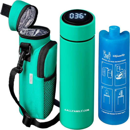 4ALLFAMILY Insulin Pens Cooler Travel CASE Medicine Cooler Box EpiPen Carry Medical Bag TSA Approved Diabetic Travel case with Biogel Ice Pack (Medium) (Medium Pro Turquoise)