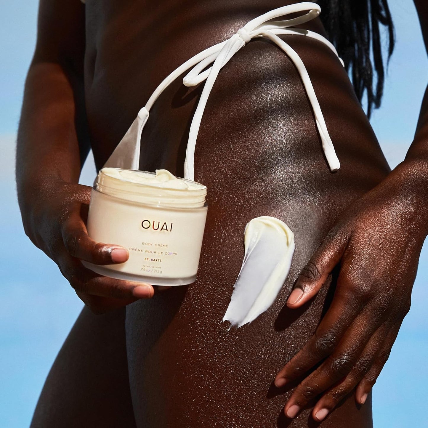 OUAI Body Creme, St. Barts Travel Size - Hydrating Whipped Body Cream with Cupuaçu Butter, Coconut Oil & Squalane - Softens Skin & Delivers Radiant Glow - Sulfate-Free Skin Care (3.4 oz)