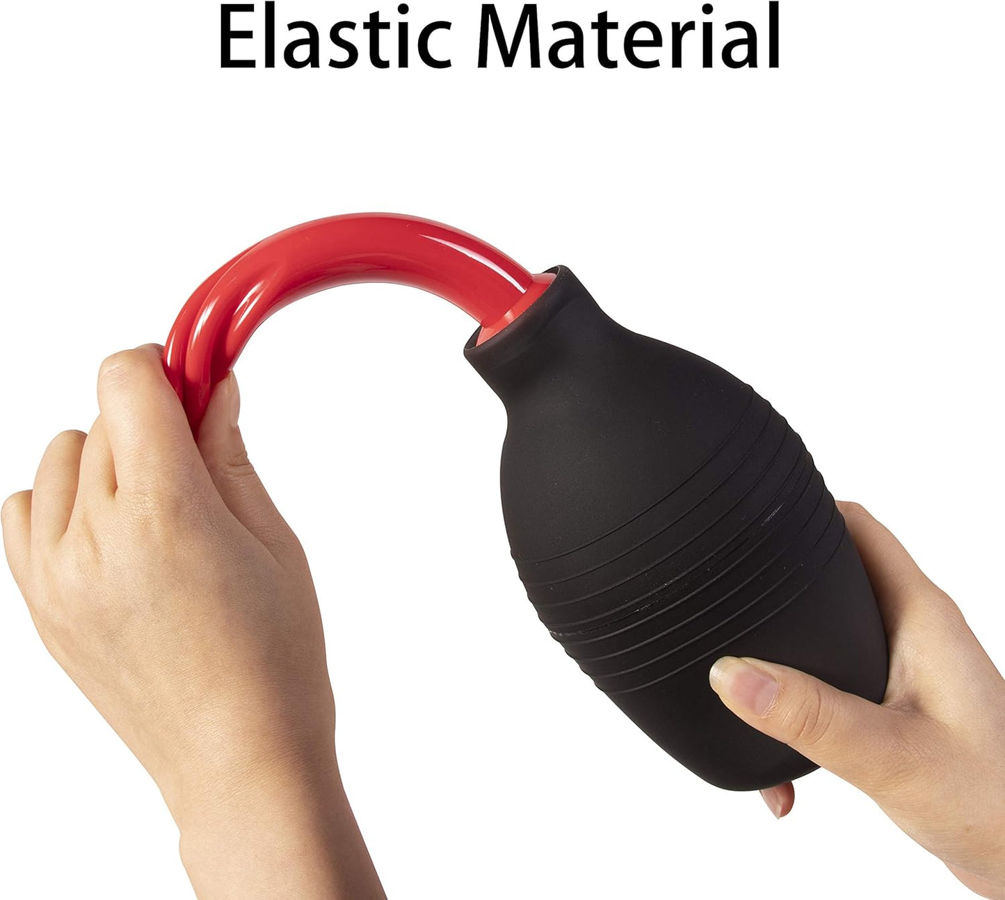 Abyclean Anal Douche Enema Bulb Vaginal Douche Enema Cleaner for Women’s or Man’s Health (500ml Black and Red)