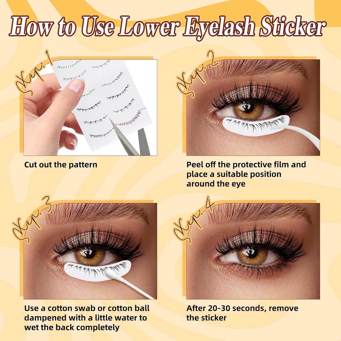 QUEWEL Magnetic Eyelashes, Reusable Magnetic Lashes With Applicator No Glue Needed Eyelashes without Eyeline Natural Look Lash Clusters (G-YC-C01)