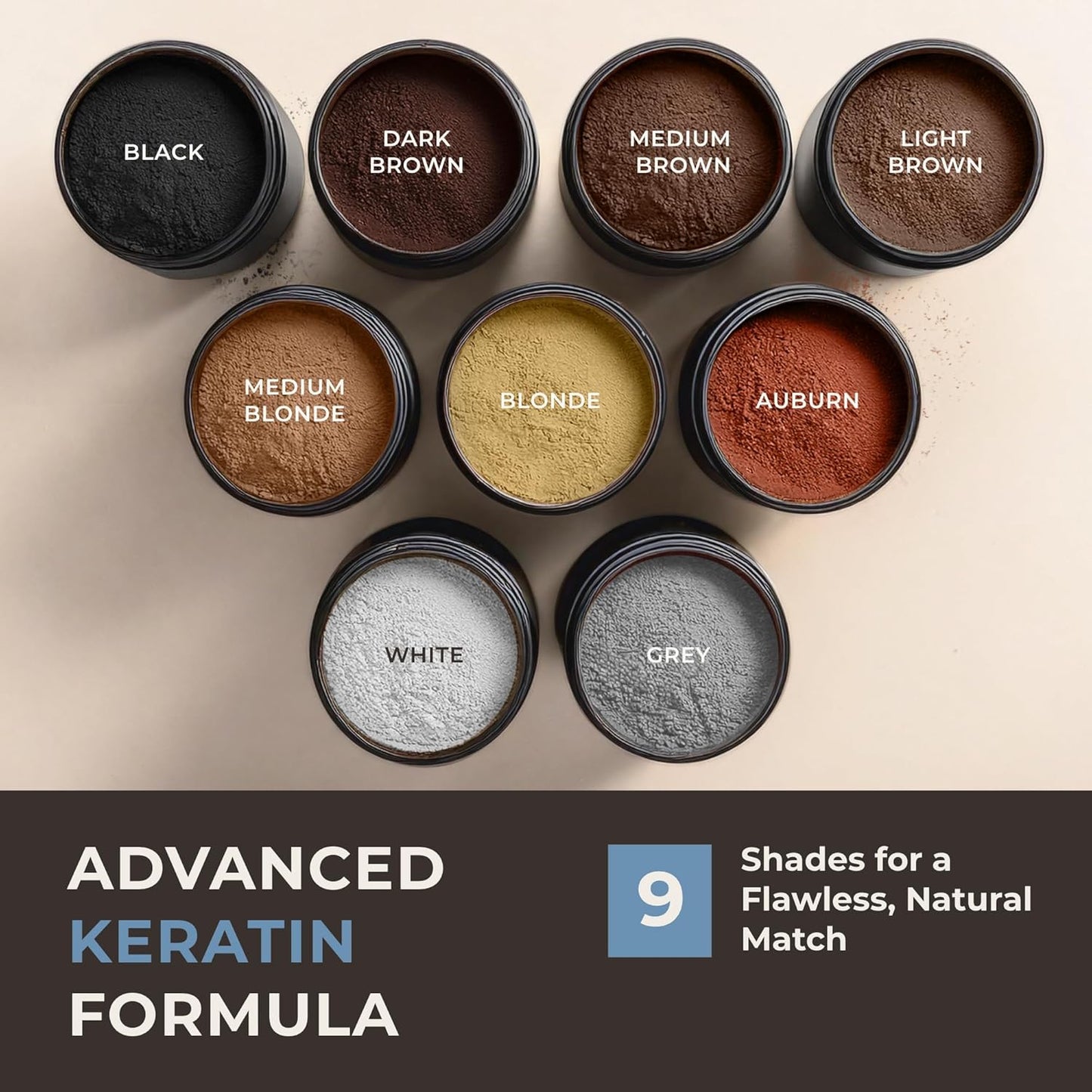 Keratin Hair Fibers for Men & Women - Fill In Fine or Thinning Hair, Instantly Thicker, Fuller Looking Hair (Gray 15g)