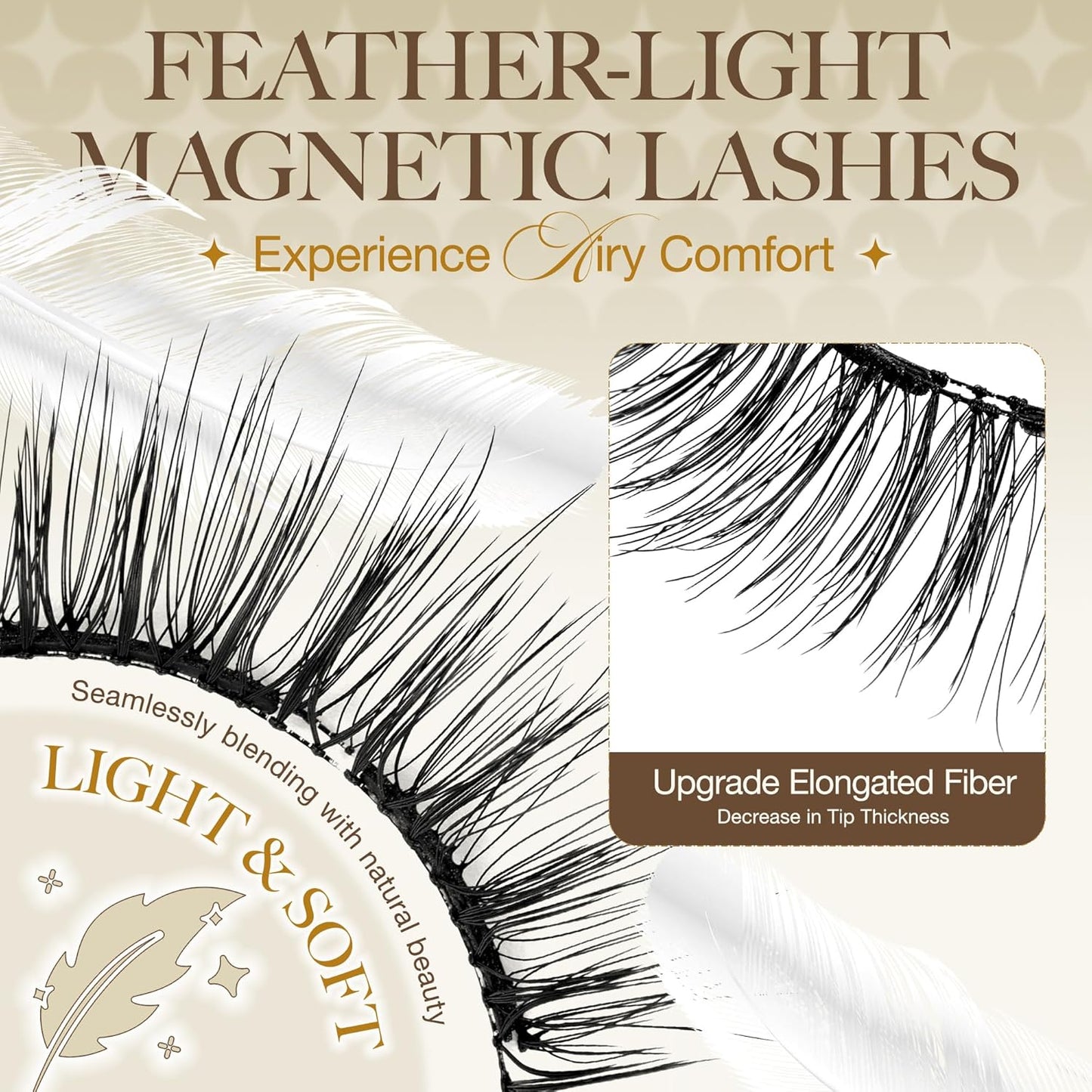 LASHVIEW Magnetic Eyelashes Natural Look, Reusable Manga Magnetic Lashes Kit with Applicator RCM01-NEW