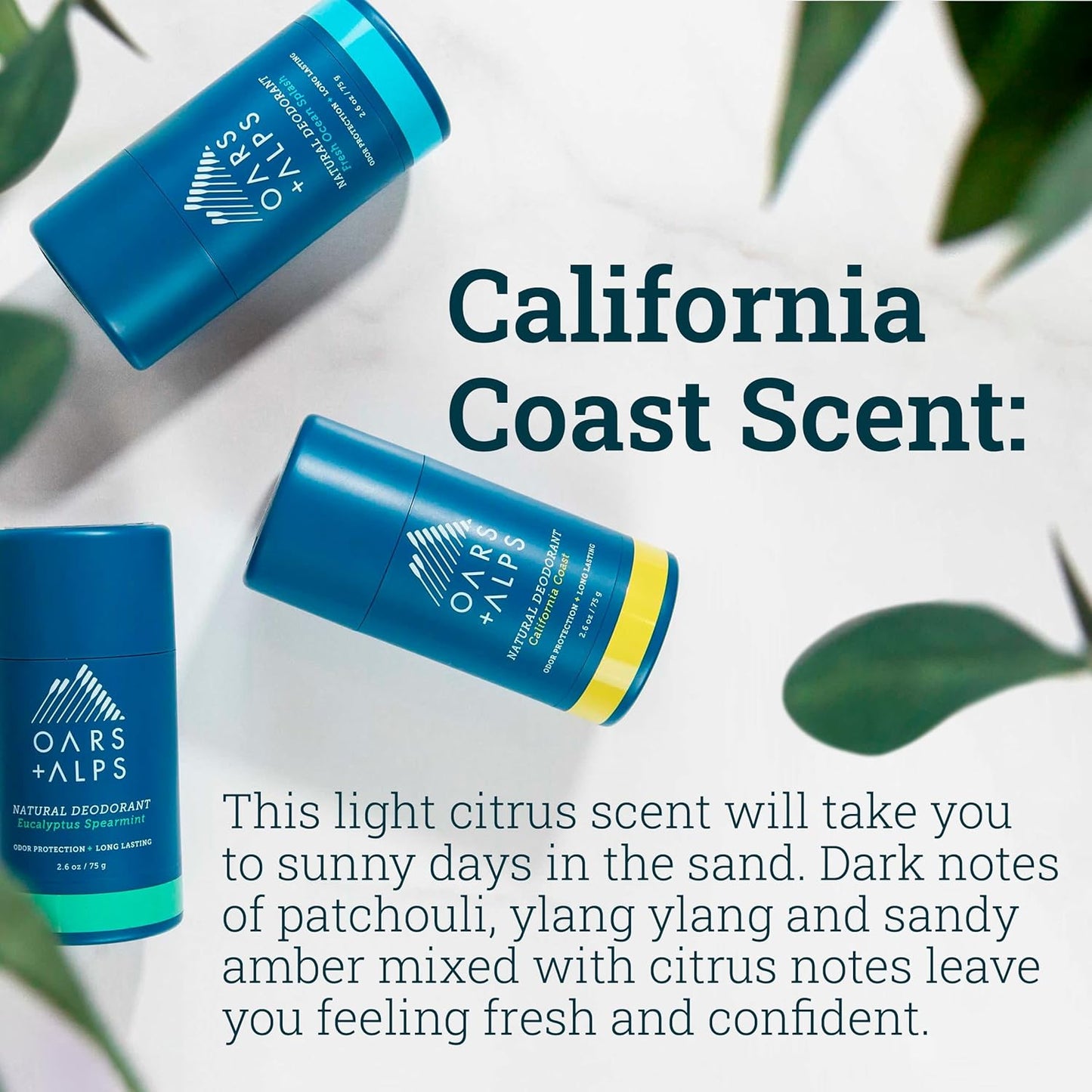 Oars + Alps Aluminum Free Deodorant for Men and Women, Dermatologist Tested and Made with Clean Ingredients, Travel Size, Variety, 3 Pack, 2.6 Oz Each