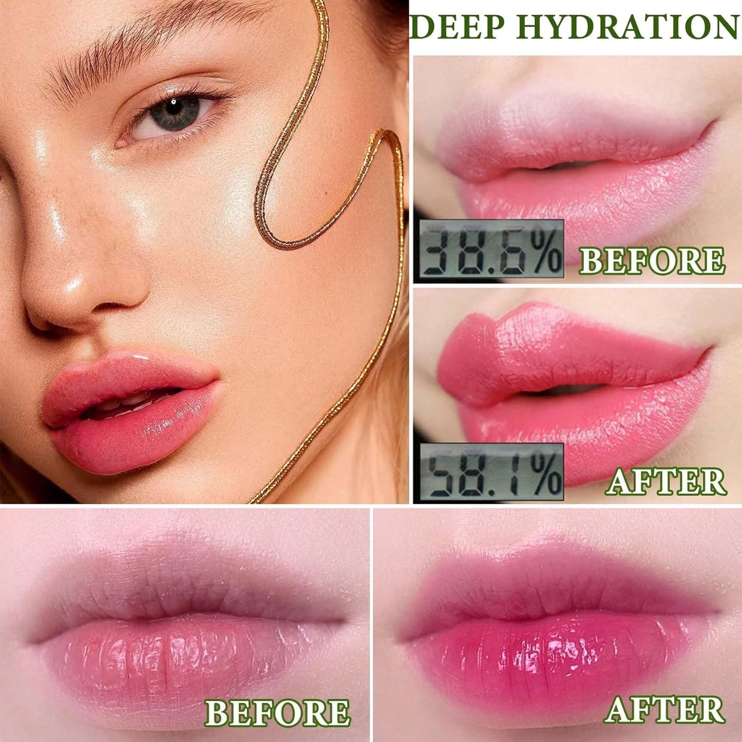5 Pcs Aloe Vera Color Changing Lipstick for Women - Long Lasting Moisturizing Lip Gloss, Tinted Balm, Magic Temperature PH Changing Lip Stick