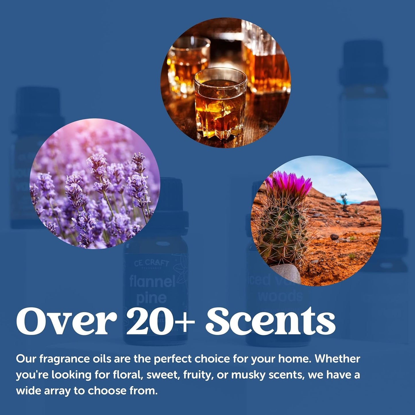 CANDECraftCo Premium Fragrance Oil – Diffuser Oils Fragrances Scented for Home, Candle Soap Making Supplies, Aromatherapy Blends for House (0.34 Fl Oz) (2-Pack, Cozy Cashmere)