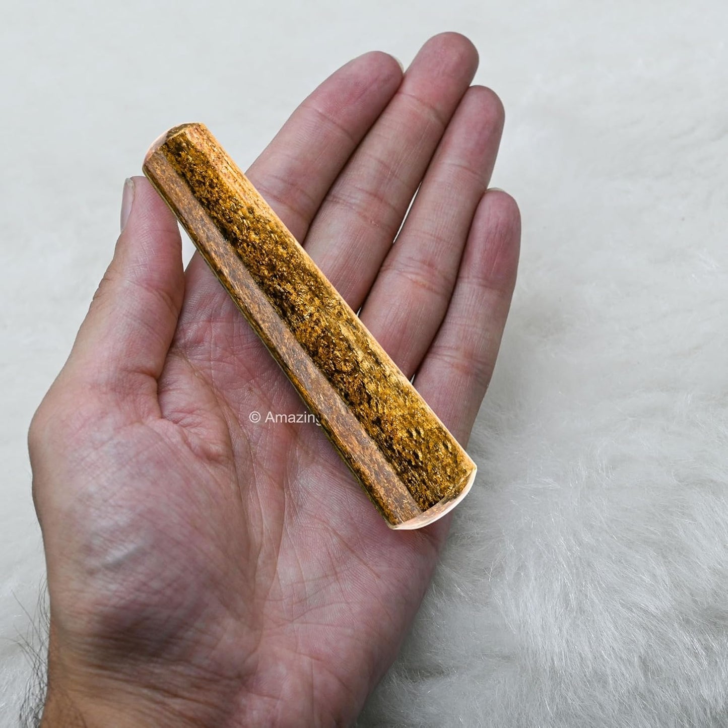 Amazing Gemstone Bronzite Crystal Wand Massage Stick - Pelvic Wand Gua Sha for Adults - Crystals and Healing Stones Massage Wands for Adults Gifts (Smooth)