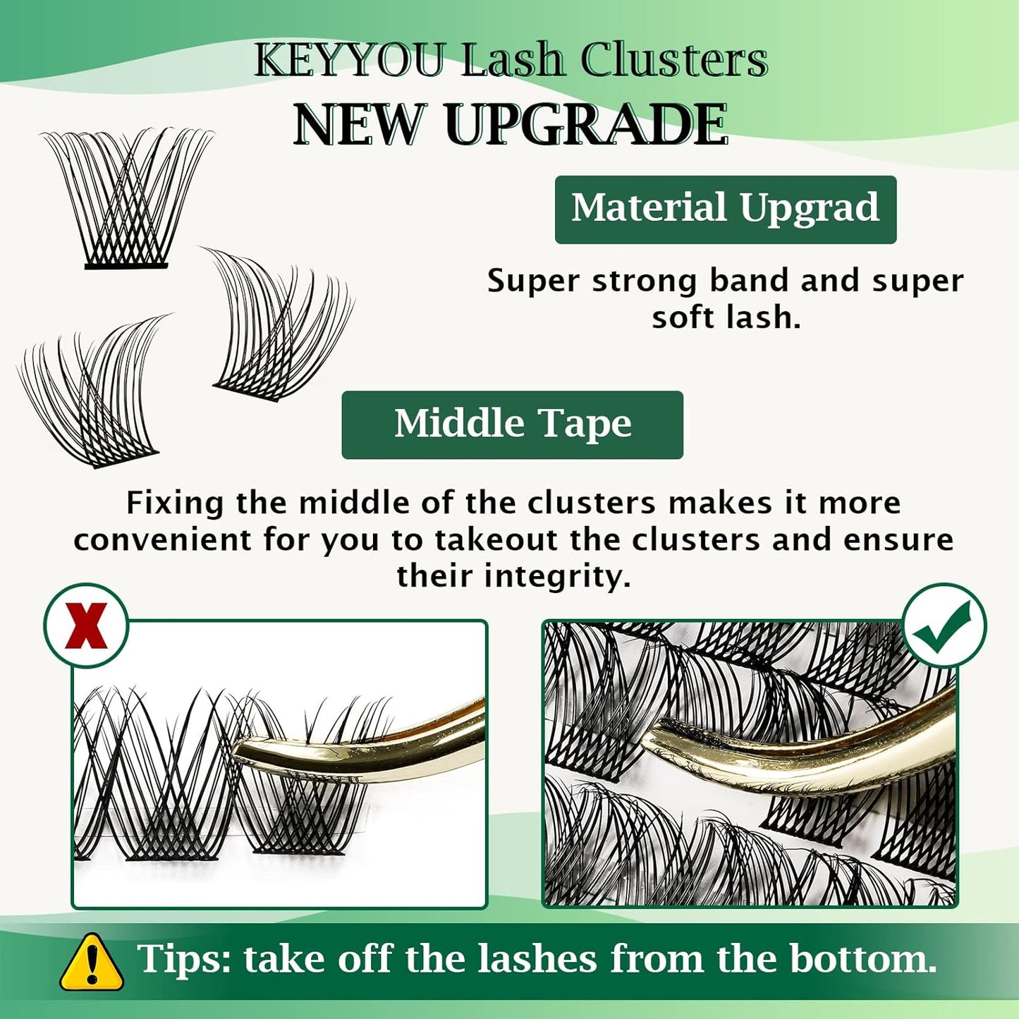 Lash Clusters,96 Pcs Cluster Lashes D Curl 16mm DIY Lash Extensions Eyelash Clusters,KEYYOU Volume Wispy Individual Lashes Soft&Comfortable Easy DIY at Home(Y13,D-16mm)