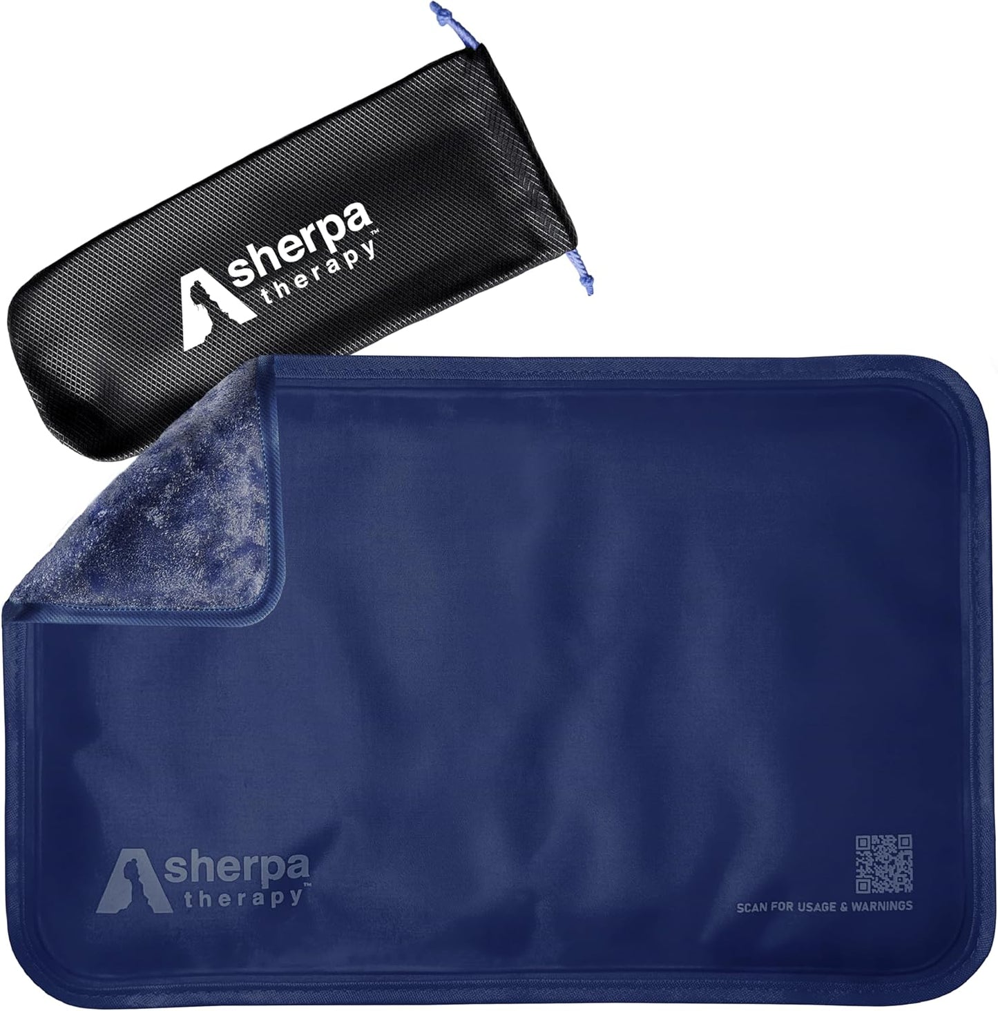 Medium Flexible Gel Ice Packs Reusable - Hot and Cold Soft Ice Packs for Injuries Reusable for Ankle, Arm, Foot, Leg, Back Pain Relief - 8" x 12" - Blue