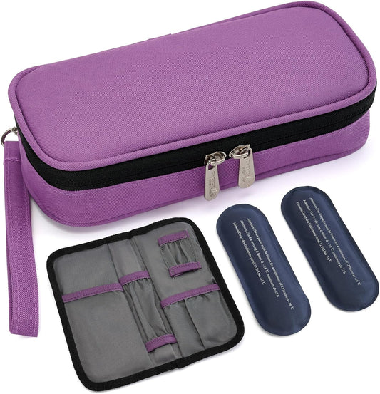 apollo walker Insulin Cooler Travel Case Diabetic Medication Cooler with Ice Packs and Insulation Liner insulin cooler travel case tsa approved