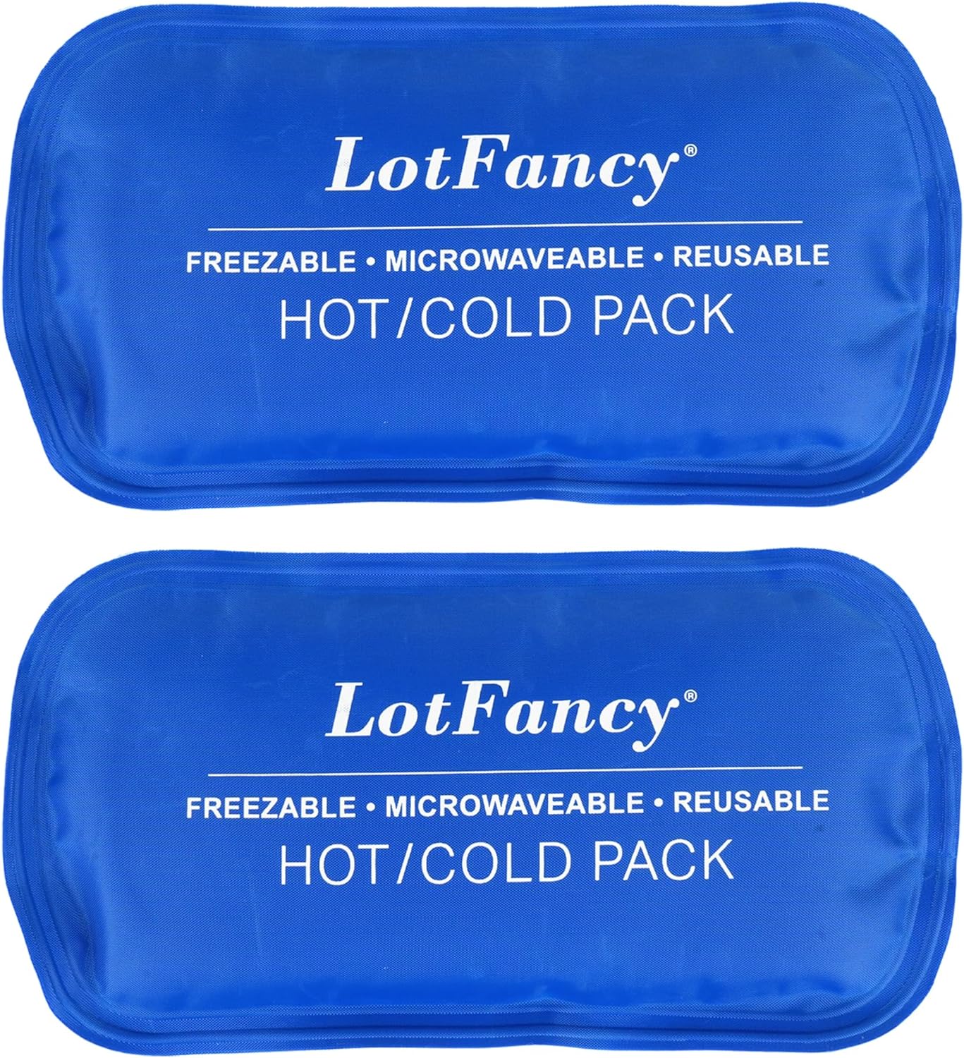 LotFancy Gel Ice Packs, 2pc Reusable Hot Cold Pack for Therapy, Heating Cooling Gel Pad, Pain Relief for Face, Head, TMJ, Wisdom Teeth, Oral Facial Surgery, Sport Injuries, Migraine, Muscle Joint