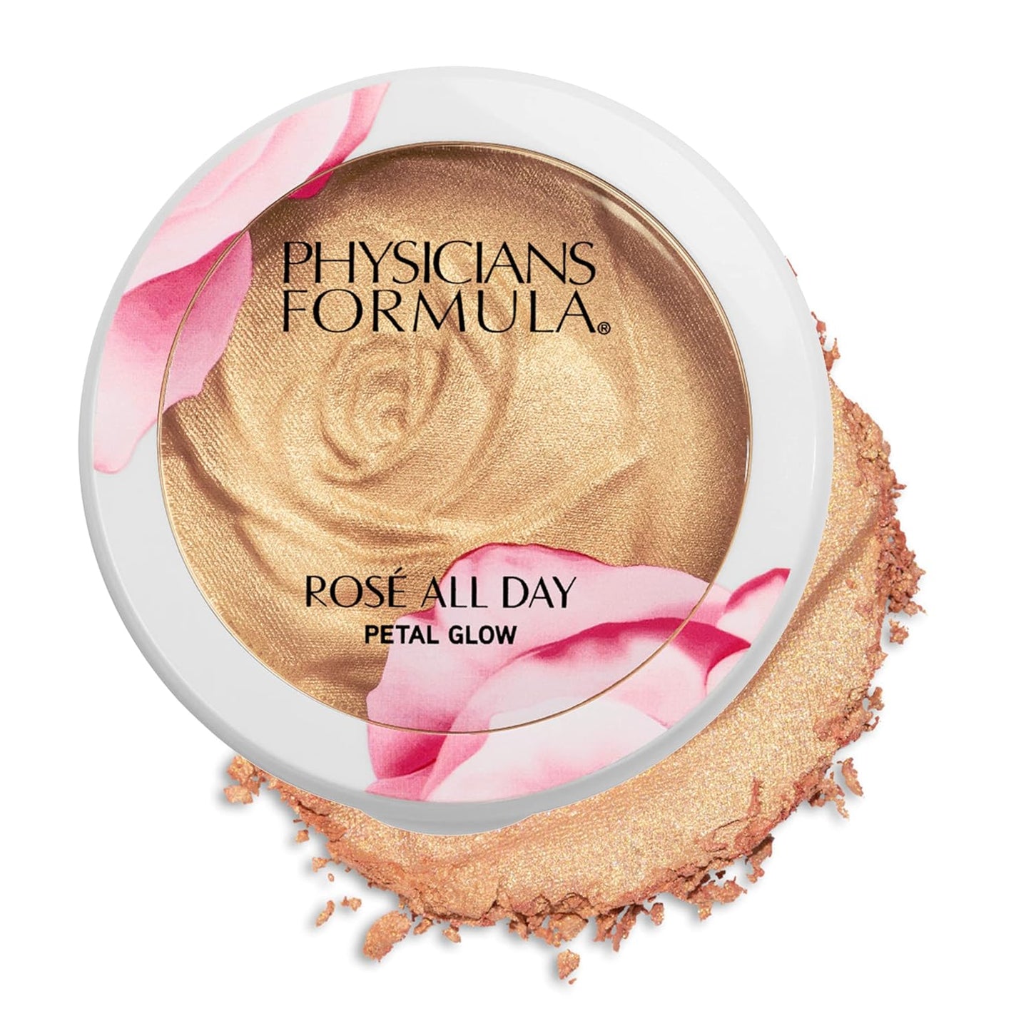 Physicians Formula Rosé All Day Highlighter Blush Face Powder Shimmer Petal Glow, Pink Freshly Picked, Dermatologist Tested, Clinicially Tested