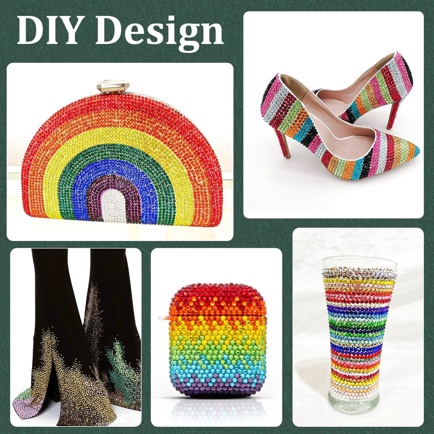 Resin Rhinestones for Crafting with B7000 Jewelry Glue, 1 Box Red Zircon Flatback Crystals with 3Pcs 10ml Glue for Bedazzling Crafts DIY Nail Art Makeup，Non Hotfix Gems for Clothing Shoes