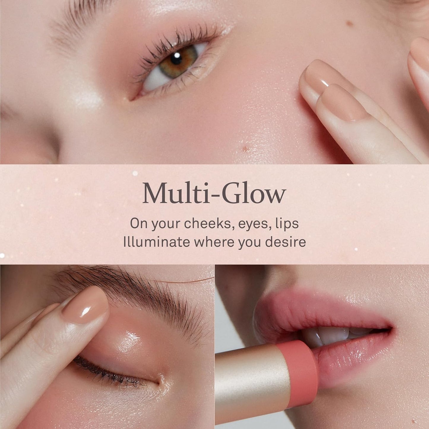 hince True Dimension Radiance Balm 10g - Natural Shimmer Glow Face Highlighter Stick Glow Balm Korean Blush Transparent Color Skin Tone Slim Fitting Texture, Multi Makeup Stick (1, LIGHT, LT001)