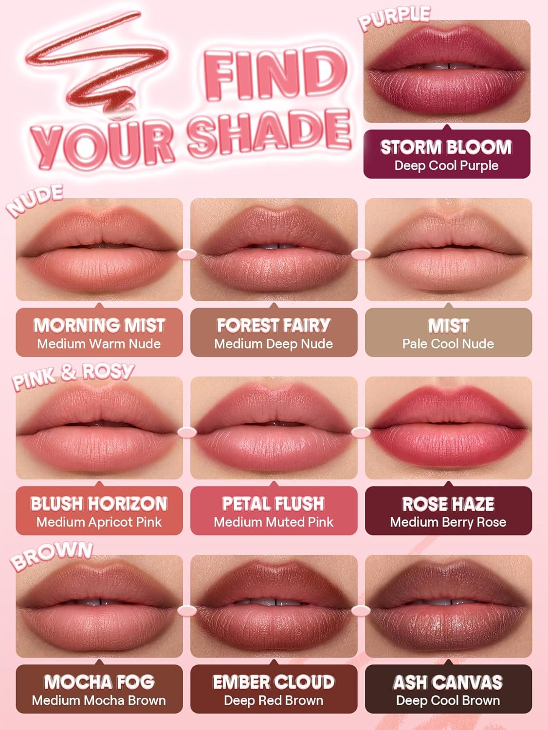 SHEGLAM Cloudline Blur Lip Liner Long Lasting,Vegan & Cruelty-Free Lip Stain-Ash Canvas