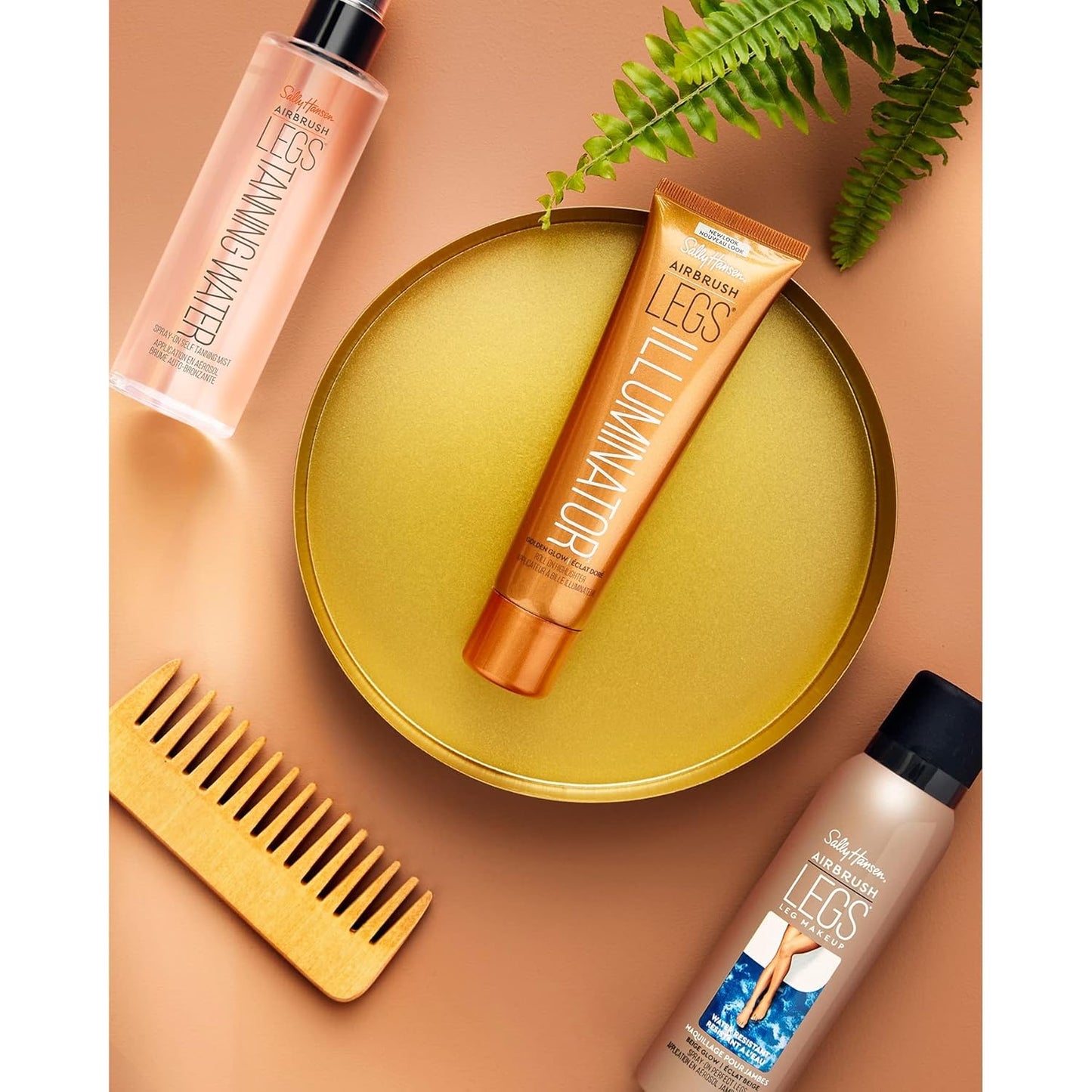 Sally Hansen Airbrush Legs® Illuminator™, Leg Makeup, Golden Glow, Easy Application, Flawless Looking Legs, Rollerball Applicator