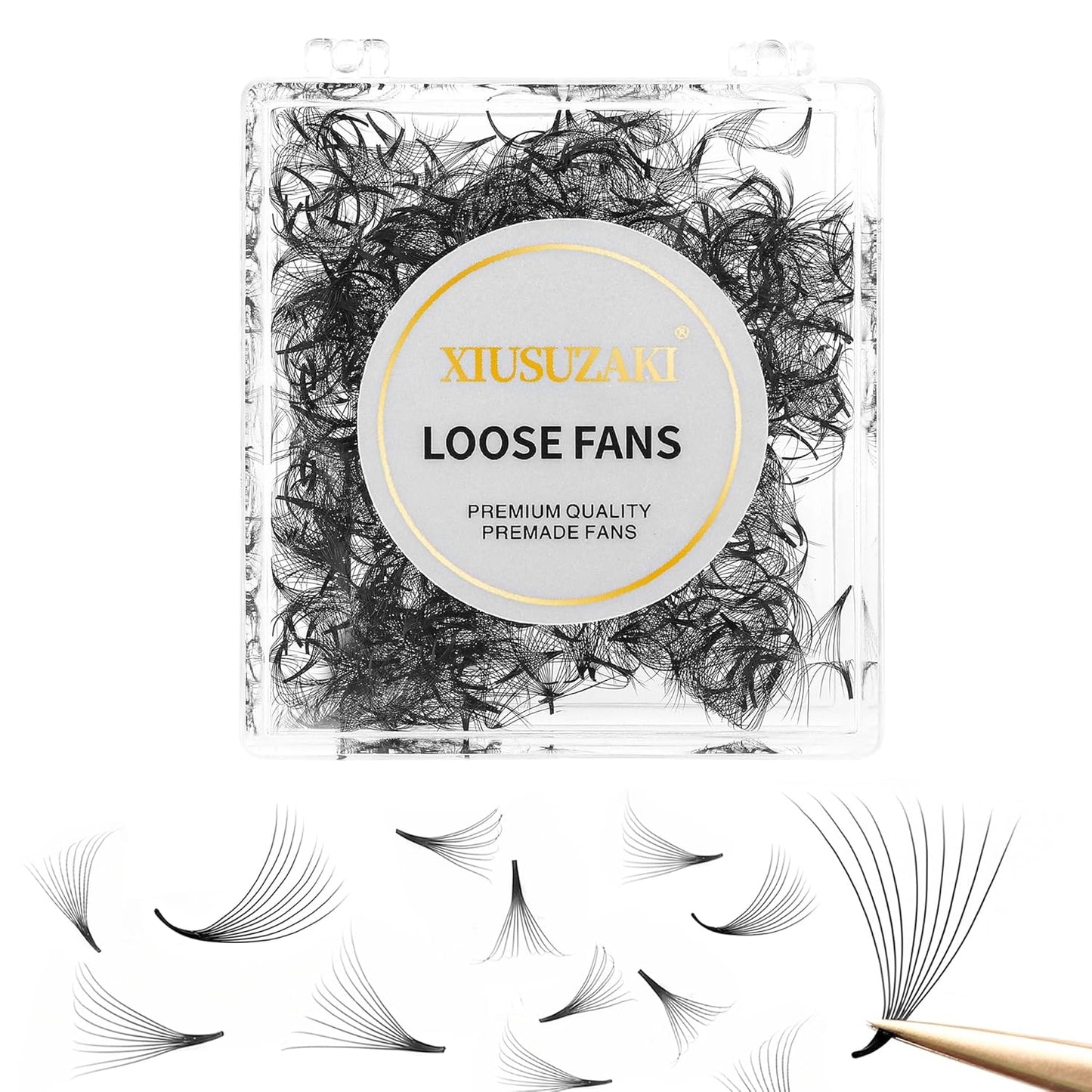 Premade Fans Eyelash Extensions 600 Fans 5D Premade Lash Fans Volume Lash Extensions 0.07 Thickness Eyelash Extension D Curl 13mm Fluffy Soft Handmade Loose Fan(600Fans-5D-0.07-D,13mm)