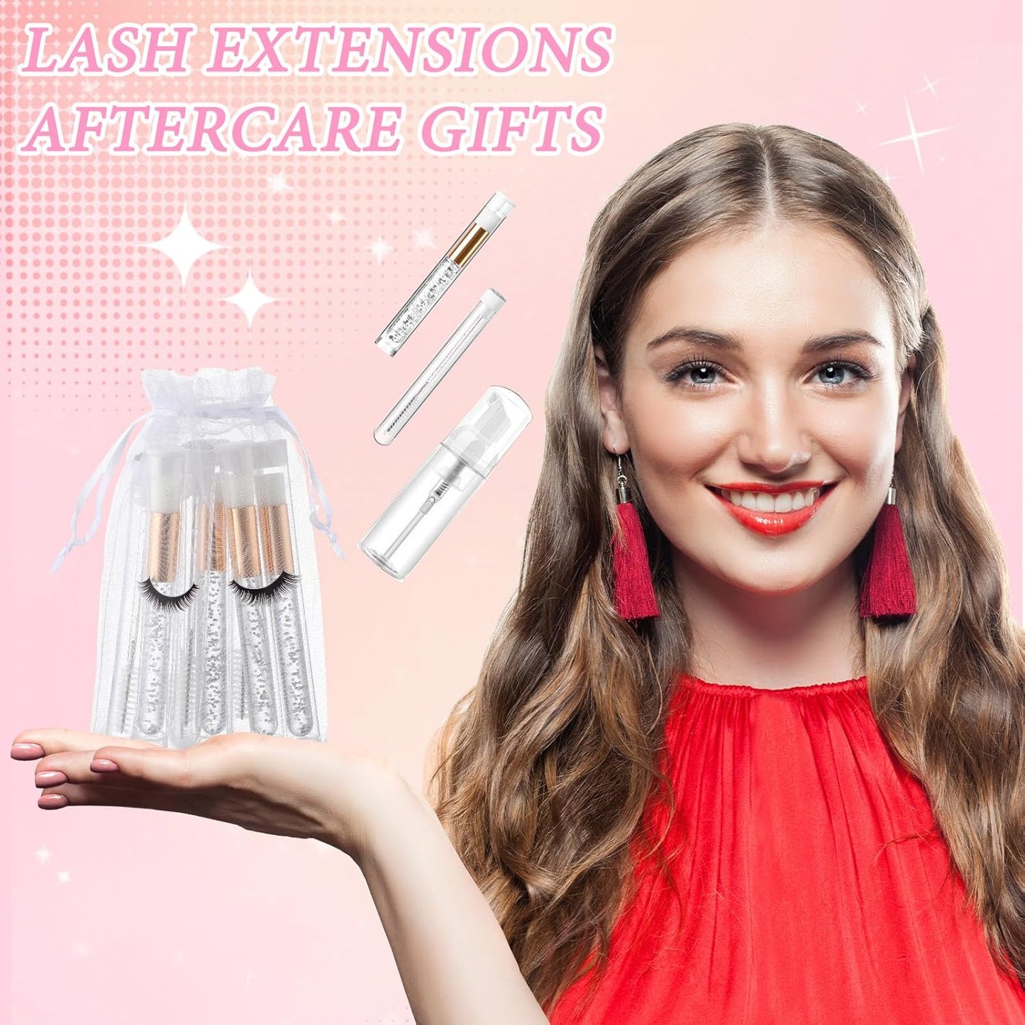 Zhehao 80 Pcs Lash Shampoo Bottle Brushes Kit 20 Foam Pump Dispensers 20 Lash Shampoo Brushes 20 Eyelash Aftercare Bag 20 Cleaning Pipes, Eyelash Extension Supplies(White, Sliver)