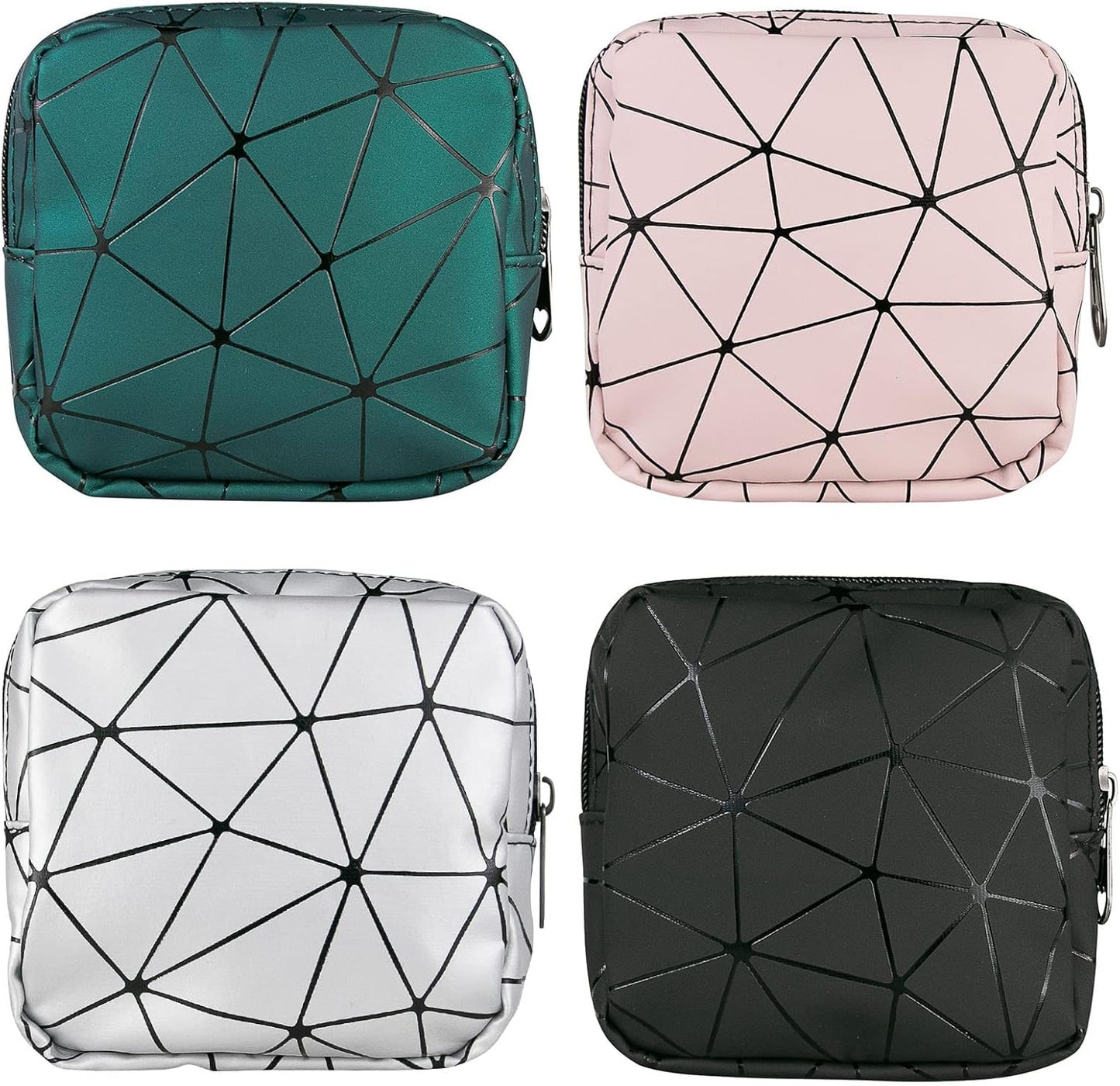 Sanitary Napkin Storage Bags 4 Pcs Menstrual Cup Pouches Nursing Pad Holder Tampon Bags Portable Period Kit Bag Feminine Product Pouch for Girls for Pads and Tampons with Zipper