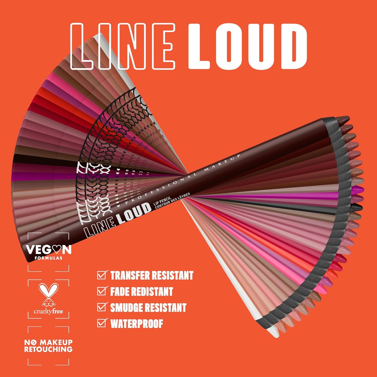 NYX PROFESSIONAL MAKEUP Line Loud Lip Liner, Longwear and Pigmented Lip Pencil with Jojoba Oil & Vitamin E - Ten Out Of Ten