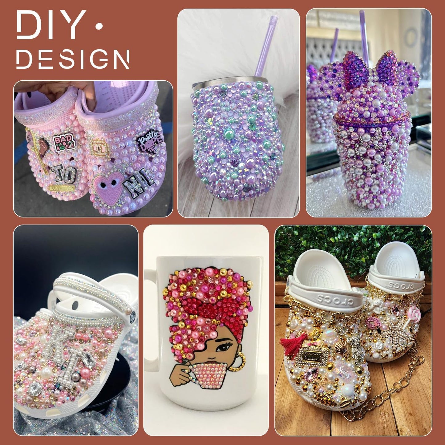 80g Flatback Pearls and Rhinestones for Crafting, Purple 3-10mm Resin Rhinestones and Half Pearls for Bedazzling, Nail Art and Dec with 3pcs 10ml B7000 Jewelry Glue, Tweezer and Pickup Pencil