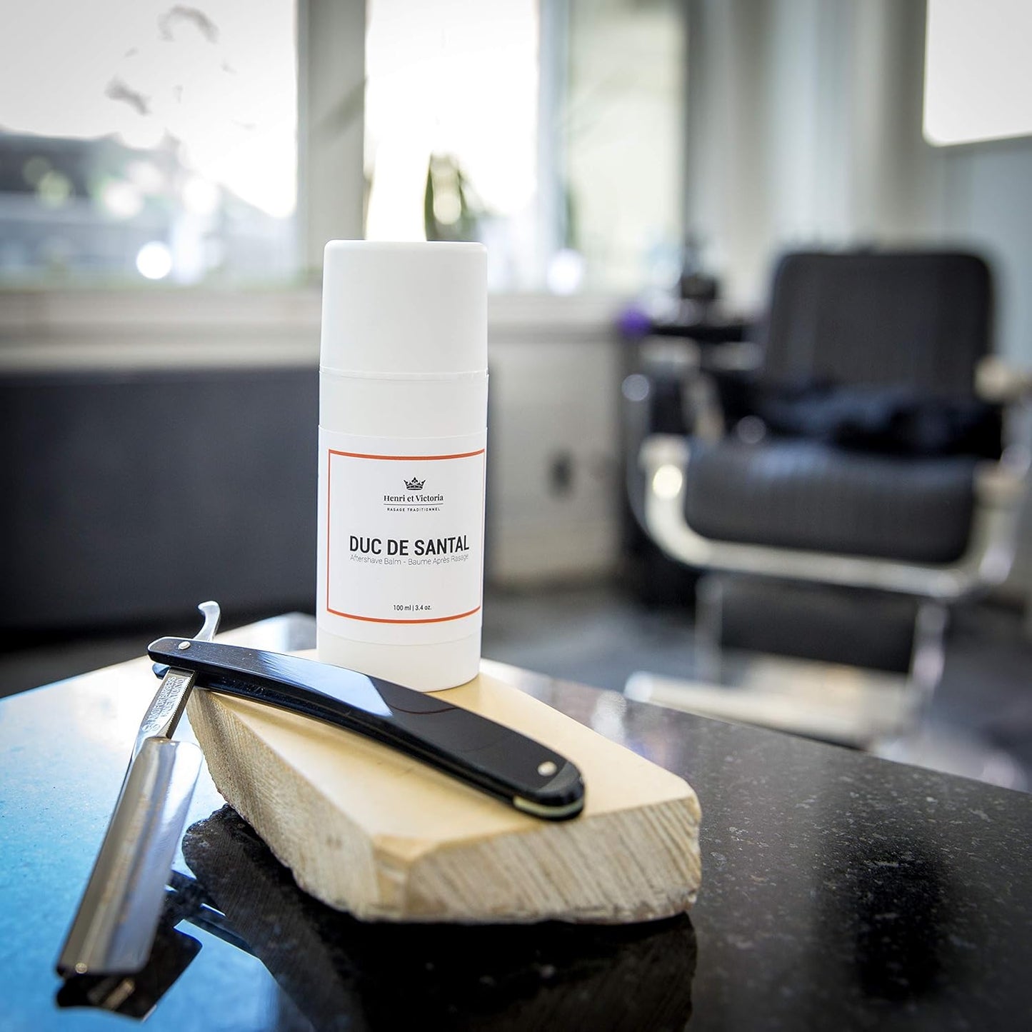 Aftershave for Men | Duc de Santal Chic and Subtle Scent | Canadian Made by Skilled Artisan | After Shave Balm Prevent and Cure Razor Burns | 100 ml (3.4 oz)