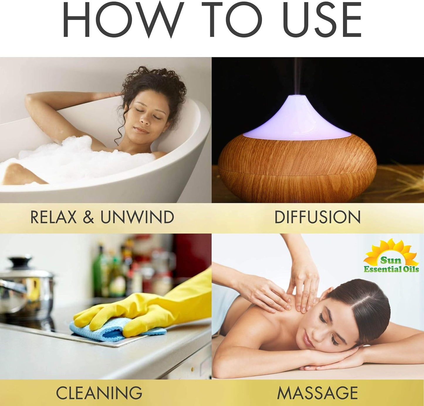 Sun Essential Oils – 16 oz Camphor Essential Oil with Dropper for Diffuser, Skin, Aromatherapy Massage, Humidifier, Crisp Scent for Candle, Lotion & Soap Making, Room Fragrance